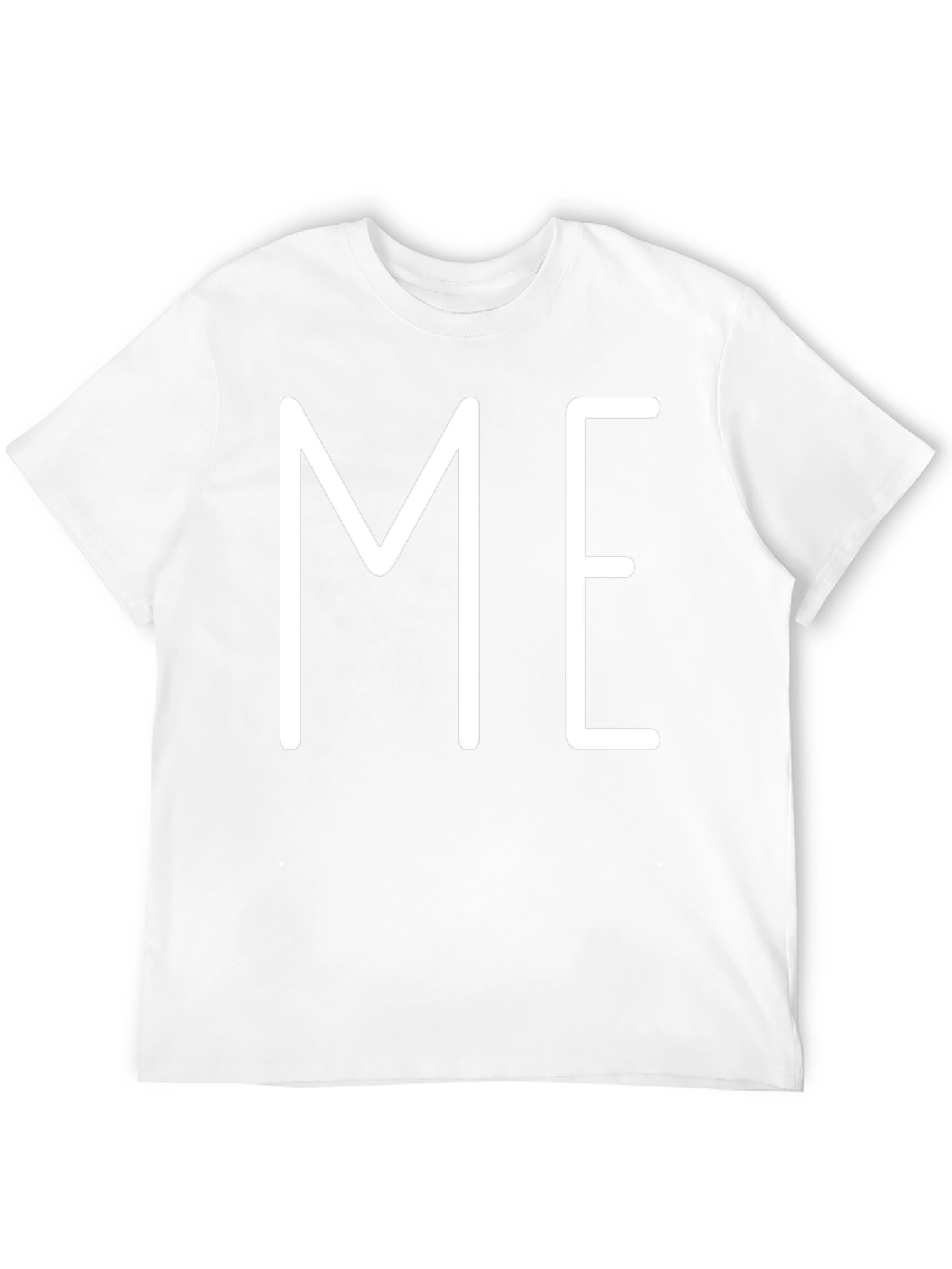 Minimalist ME Graphic Print Black T-Shirt