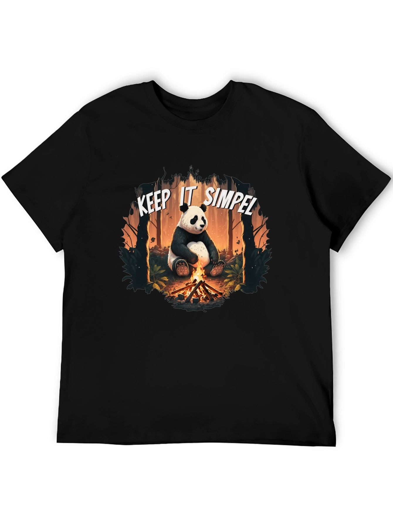 Keep It Simpel Panda Campfire T-Shirt