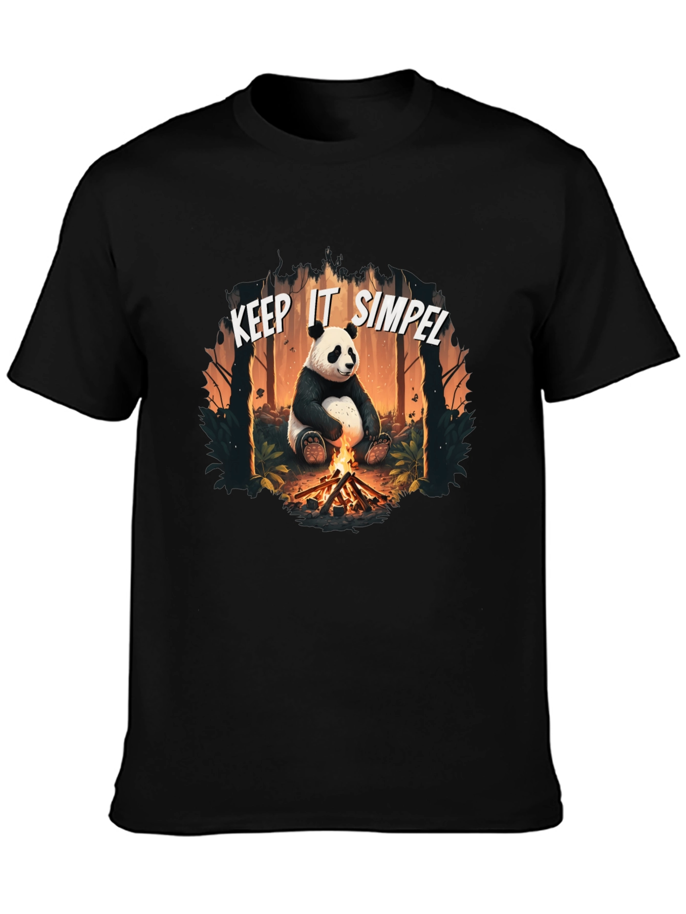 Keep It Simpel Panda Campfire T-Shirt