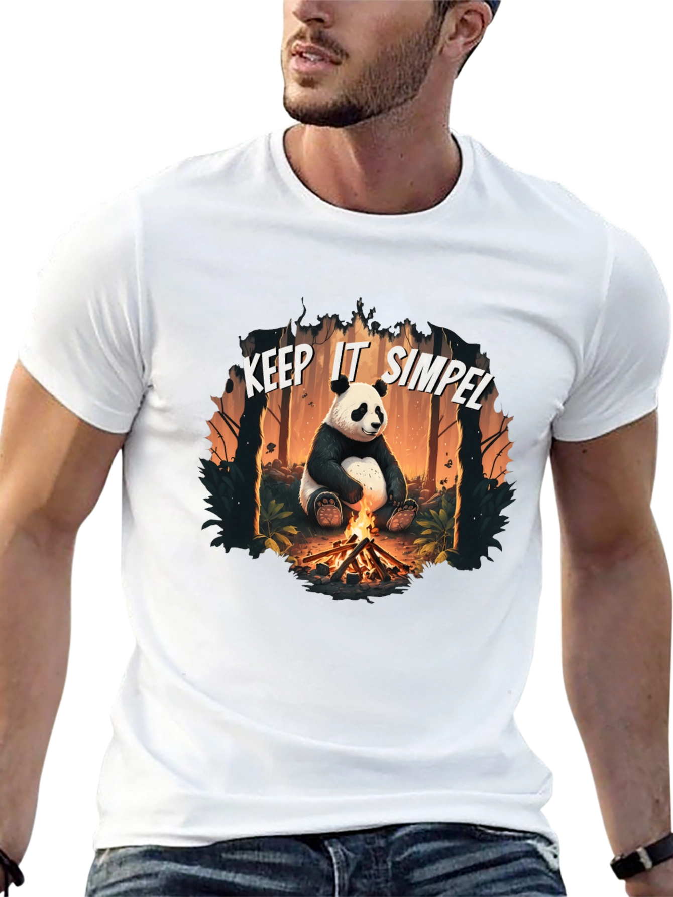 Keep It Simpel Panda Campfire T-Shirt