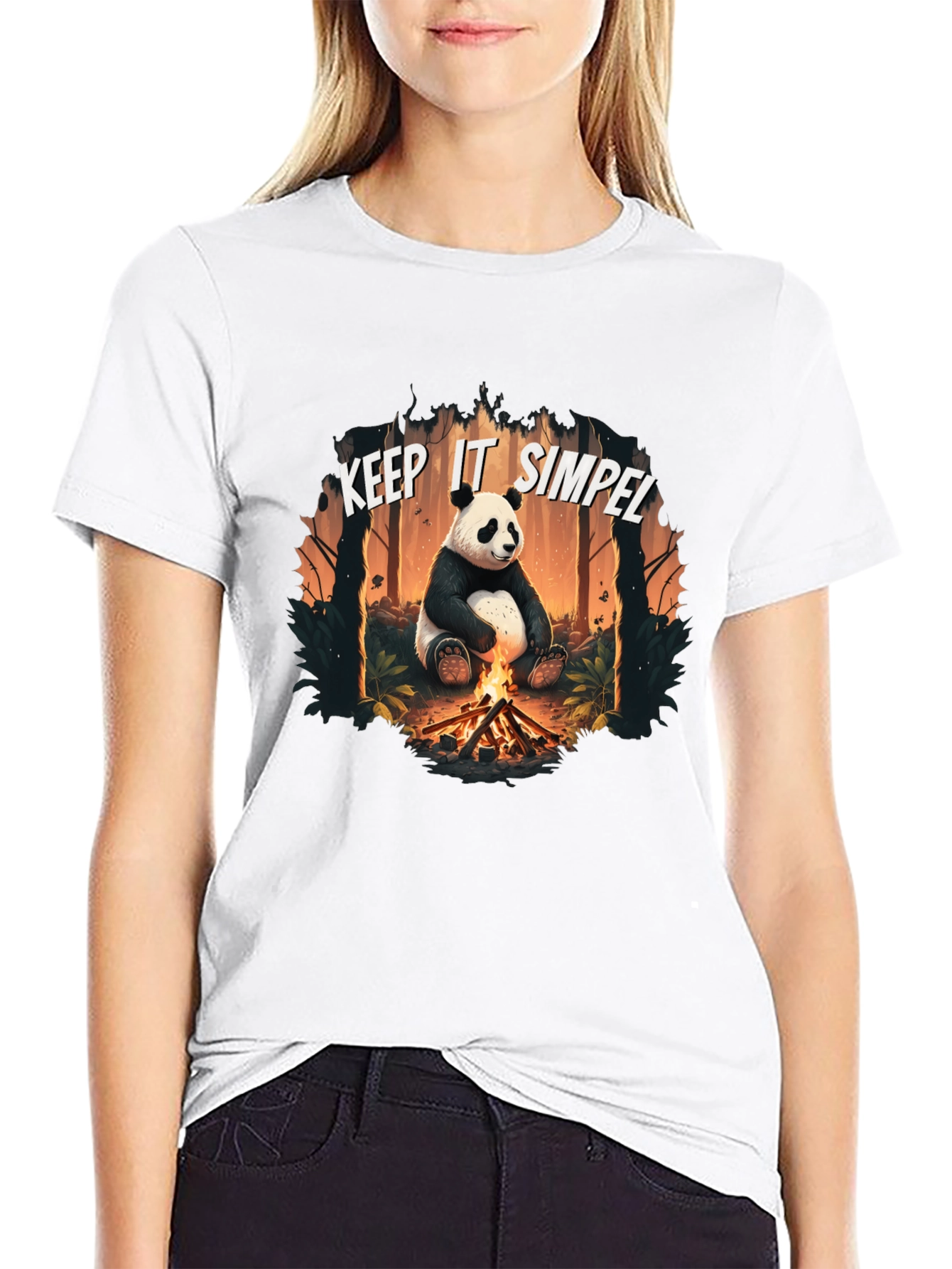 Keep It Simpel Panda Campfire T-Shirt