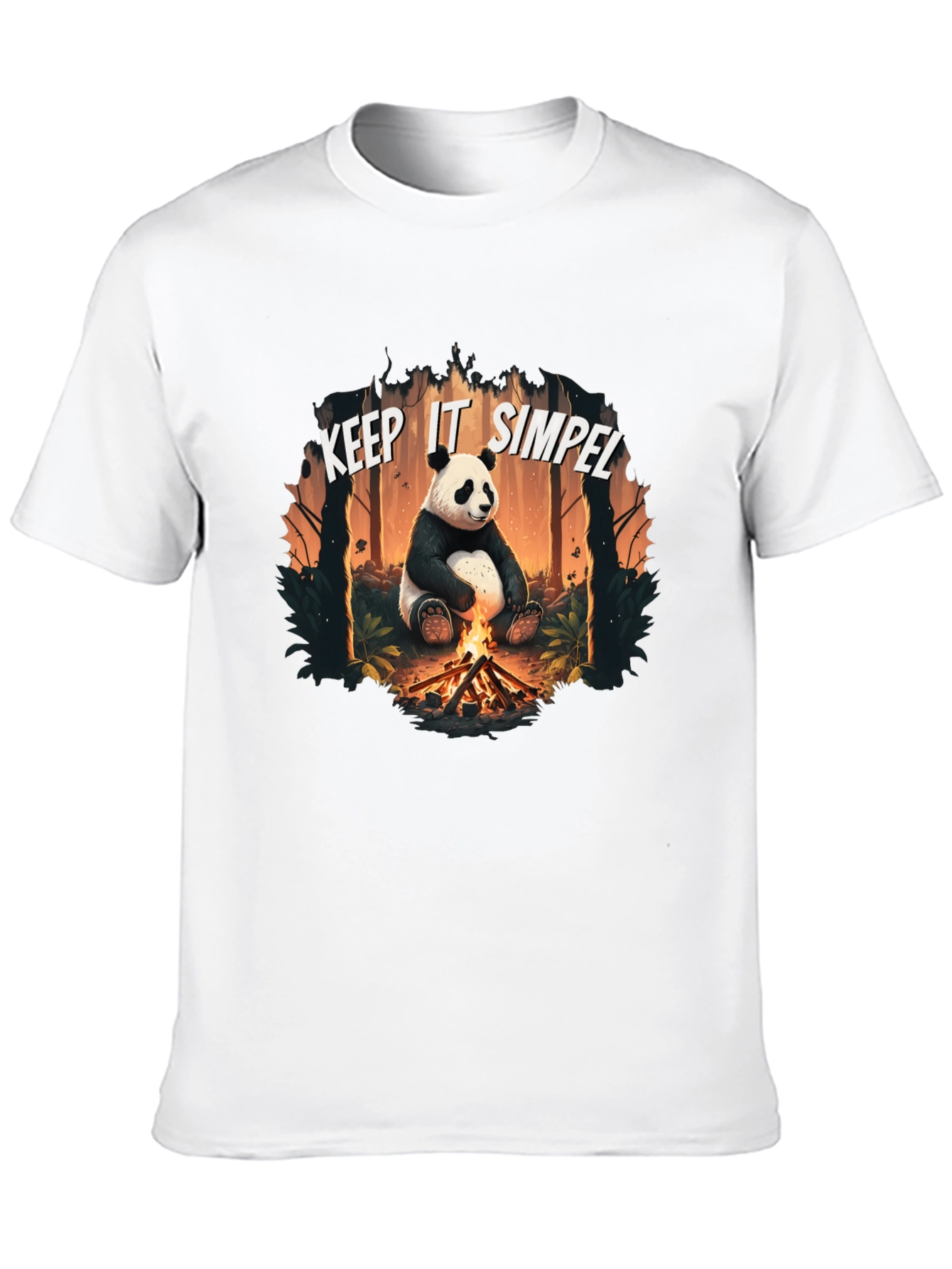 Keep It Simpel Panda Campfire T-Shirt