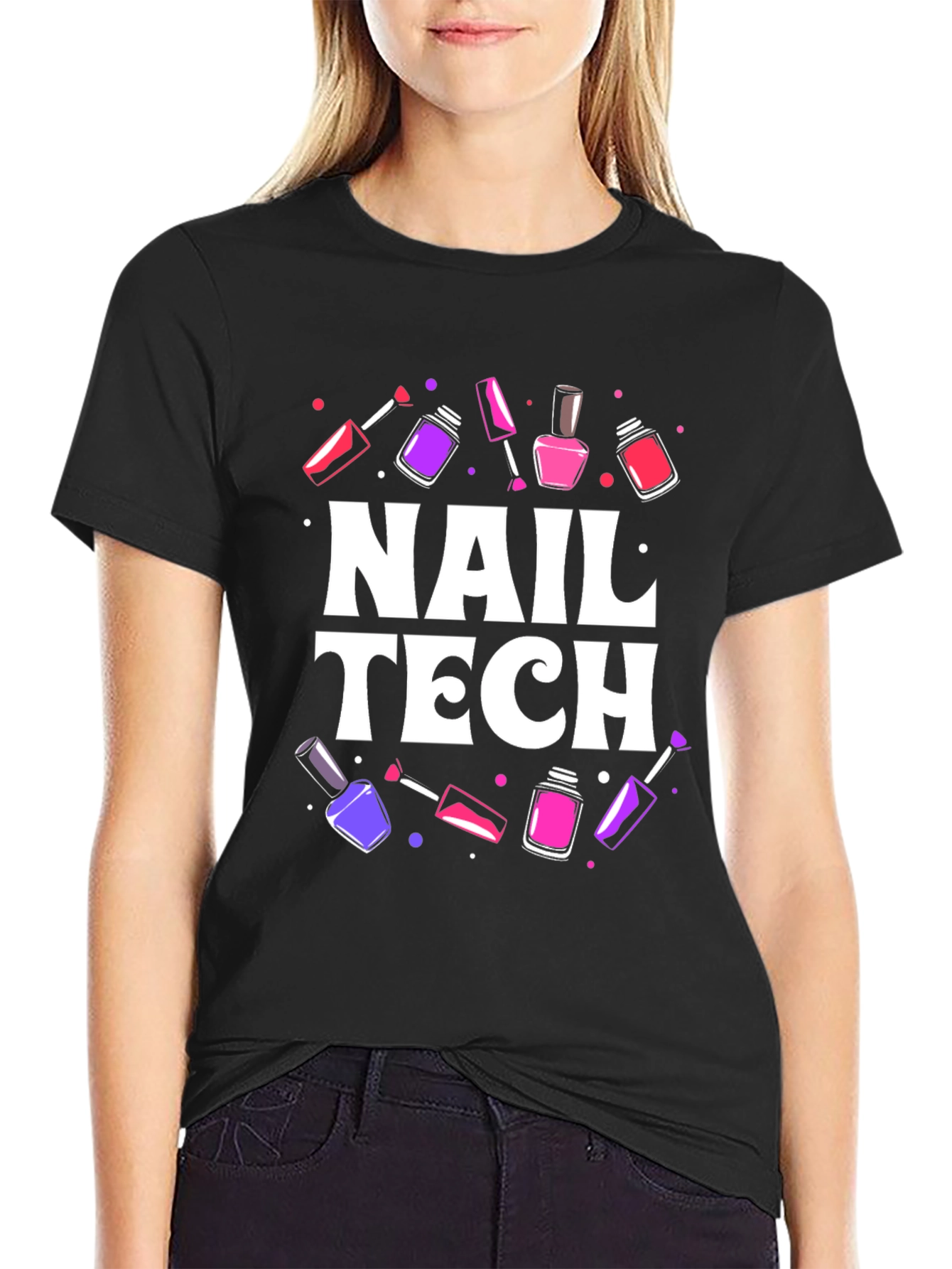 Nail Tech T-Shirt - Stylish Manicure Design