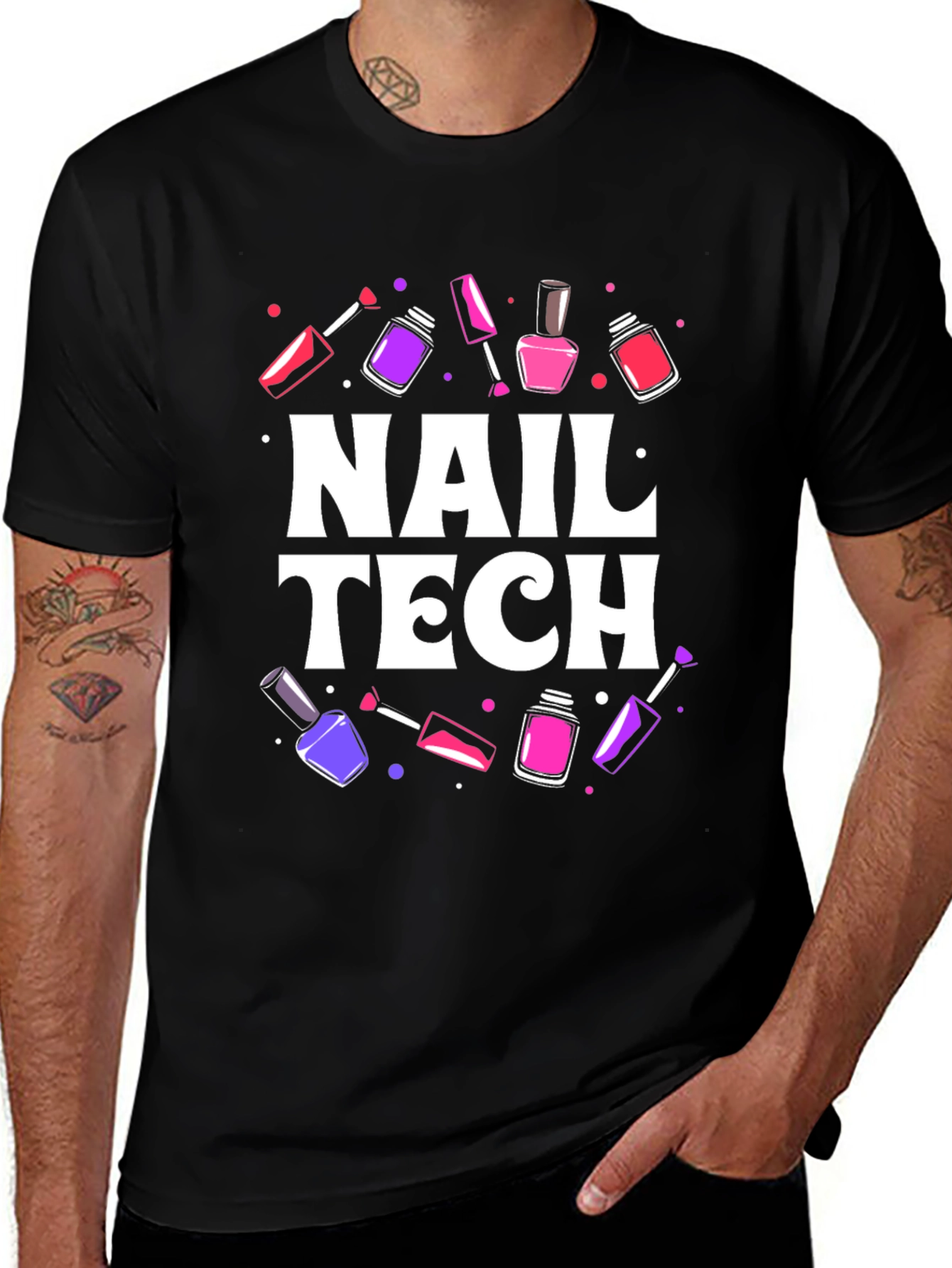 Nail Tech T-Shirt - Stylish Manicure Design