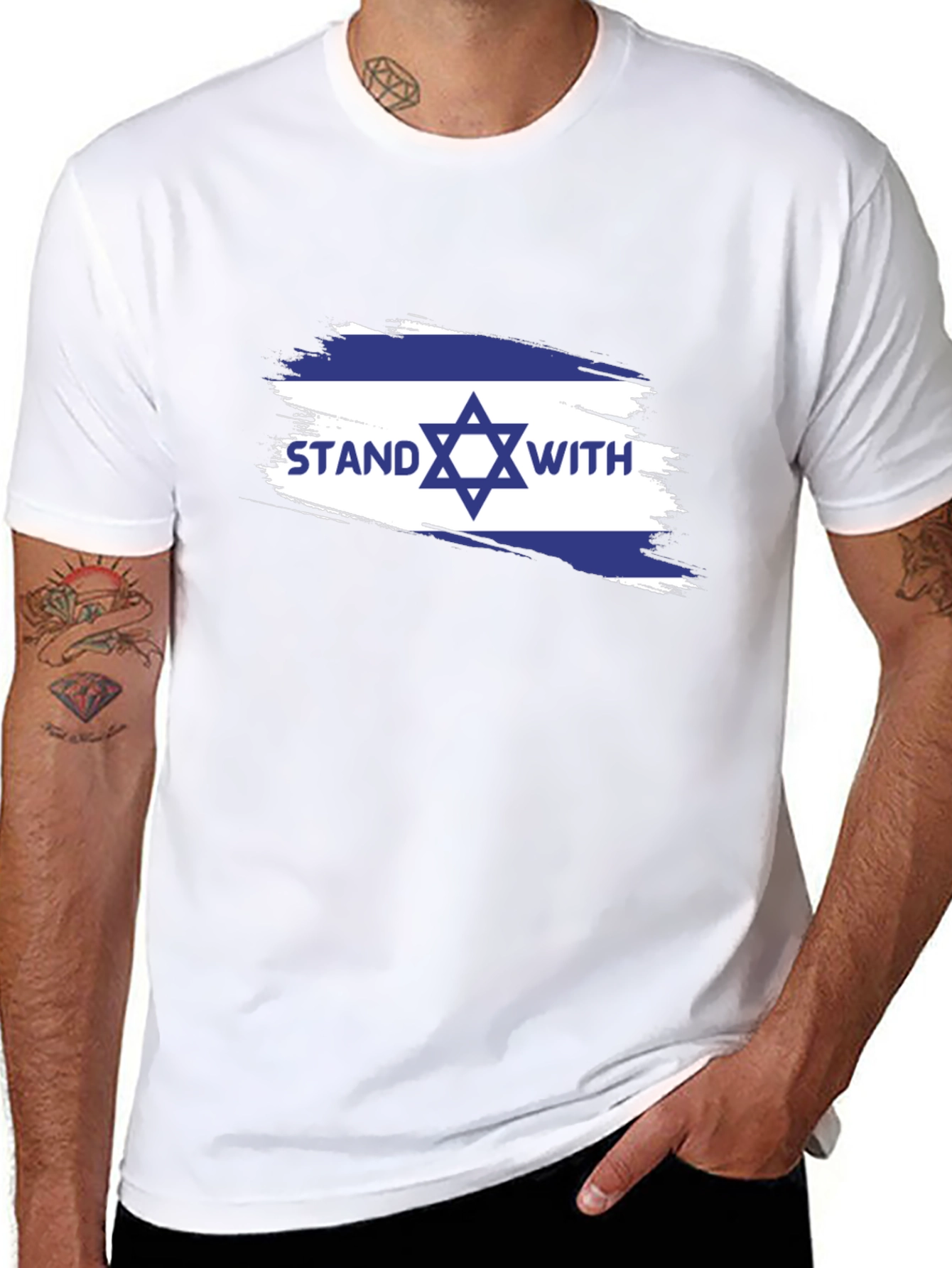 Stand With Israel T-Shirt - Mens Black Tee