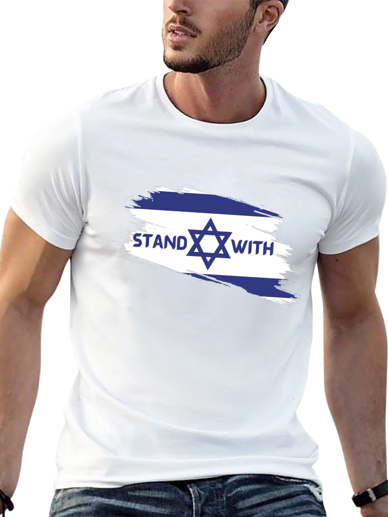 Stand With Israel T-Shirt - Mens Black Tee