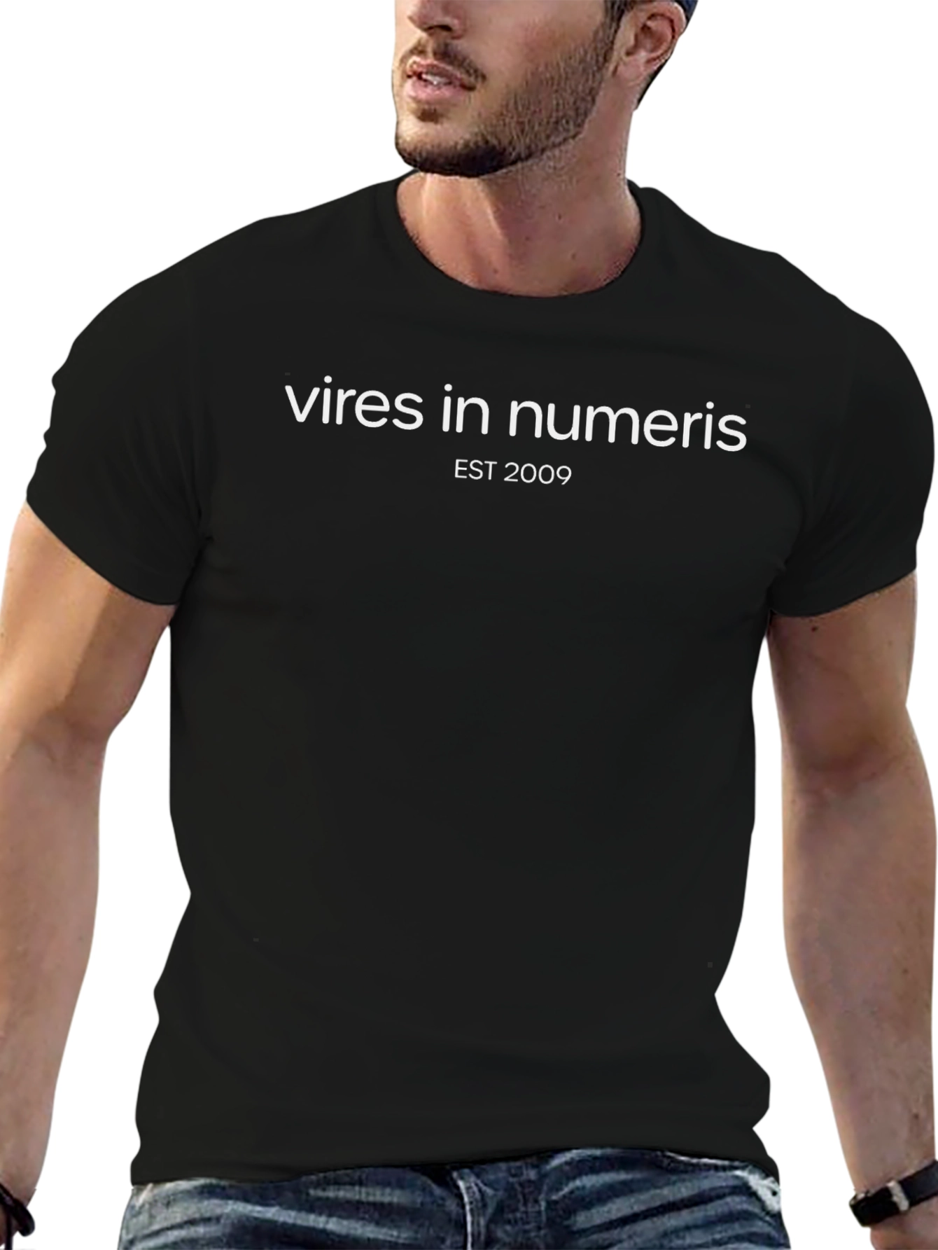 Vires in Numeris Black Graphic Tee - EST 2009