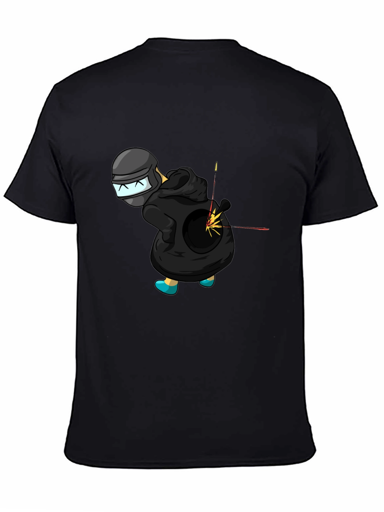 Humorous PUBG Gamer Black T-Shirt