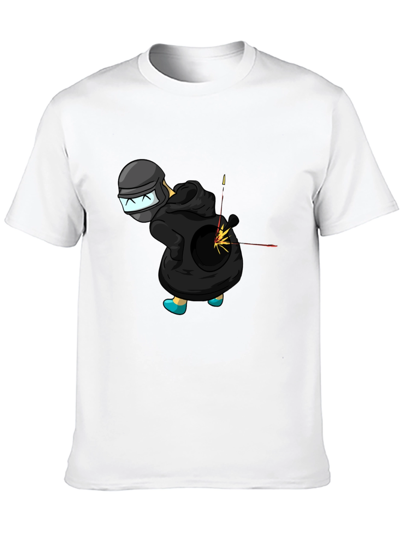 Humorous PUBG Gamer Black T-Shirt