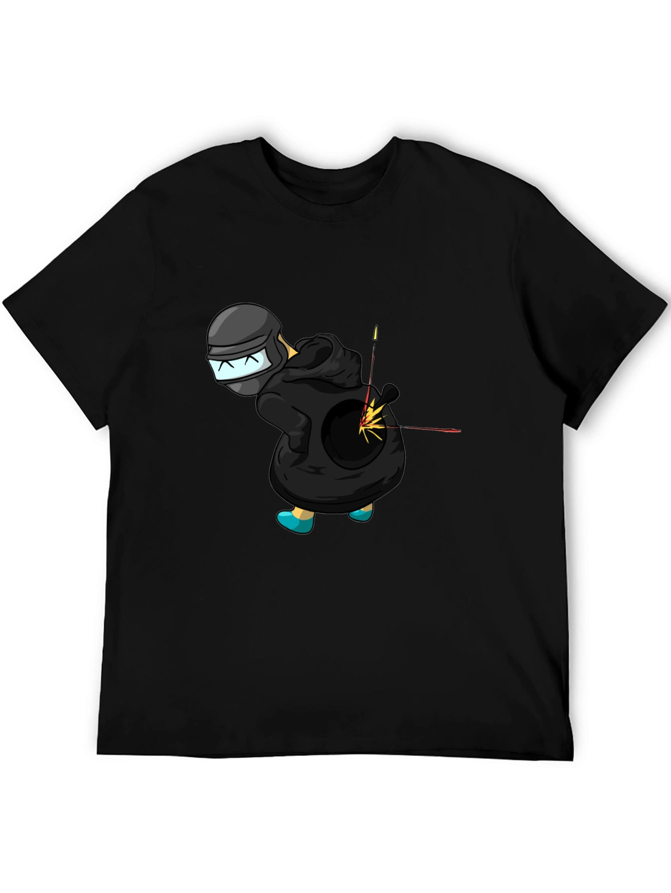 Humorous PUBG Gamer Black T-Shirt