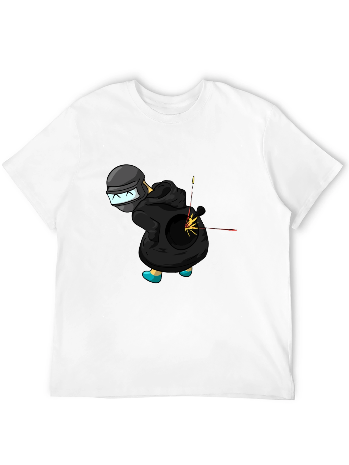 Humorous PUBG Gamer Black T-Shirt