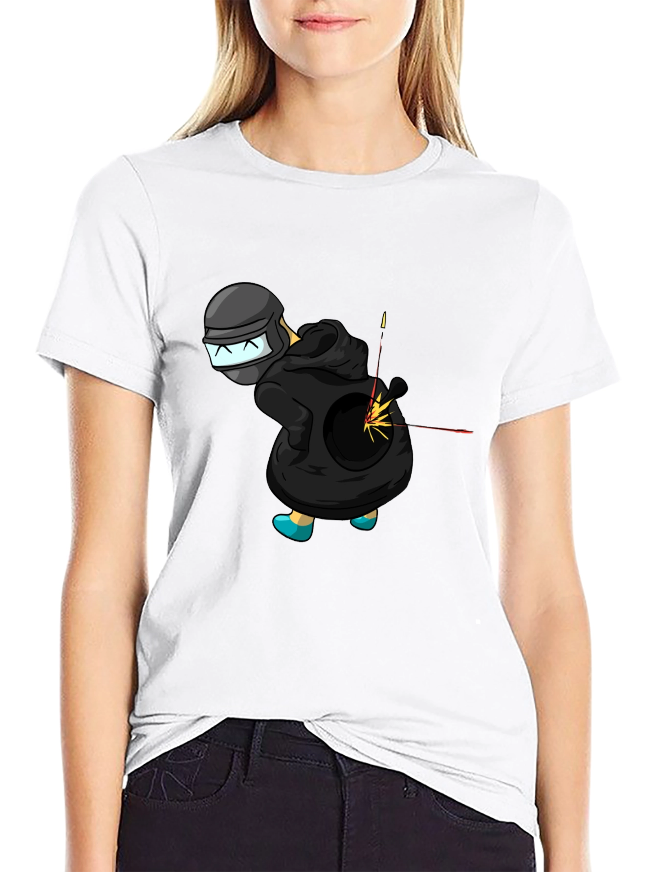 Humorous PUBG Gamer Black T-Shirt