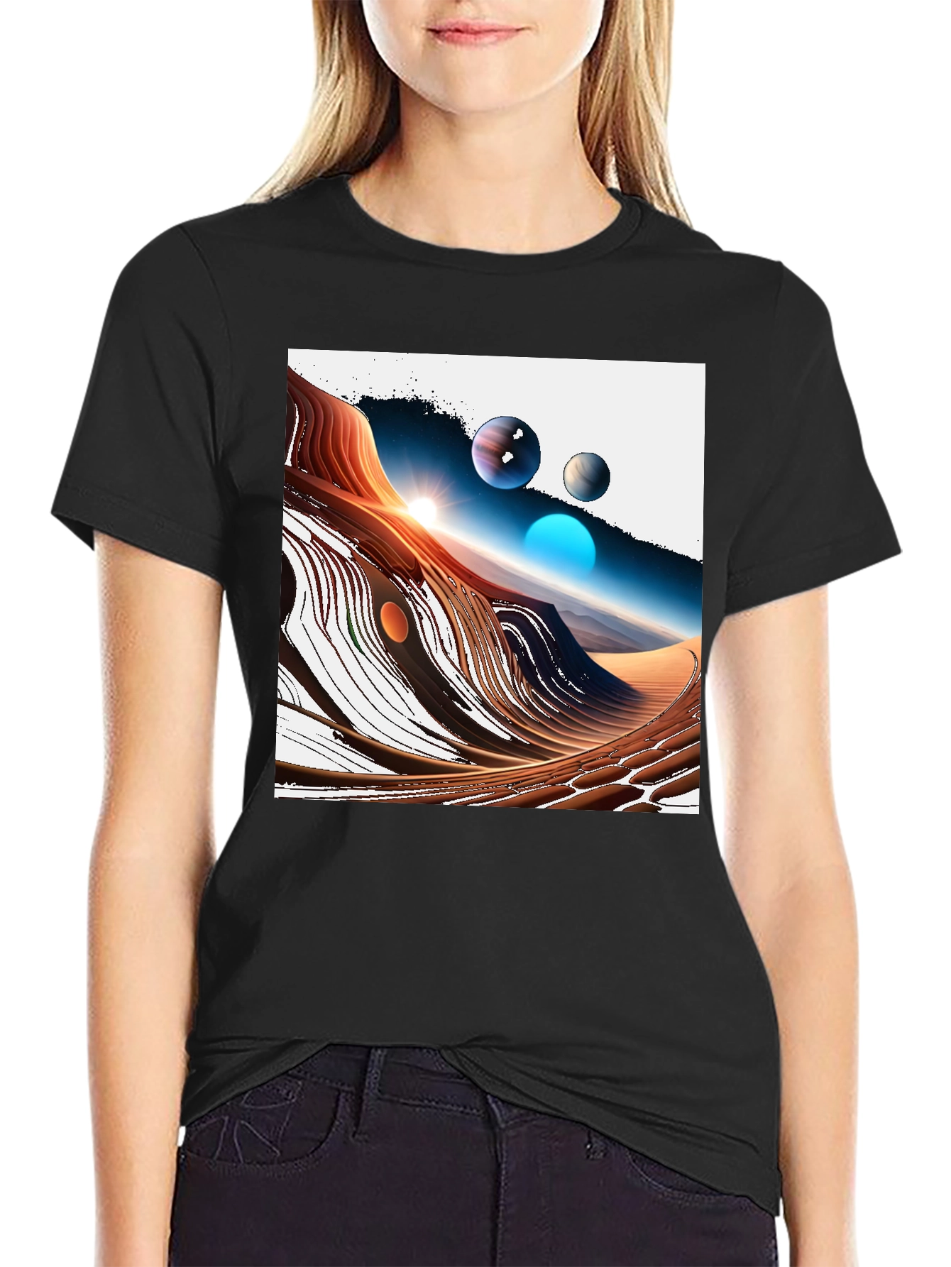 Cosmic Desert T-Shirt - Unique Graphic Tee
