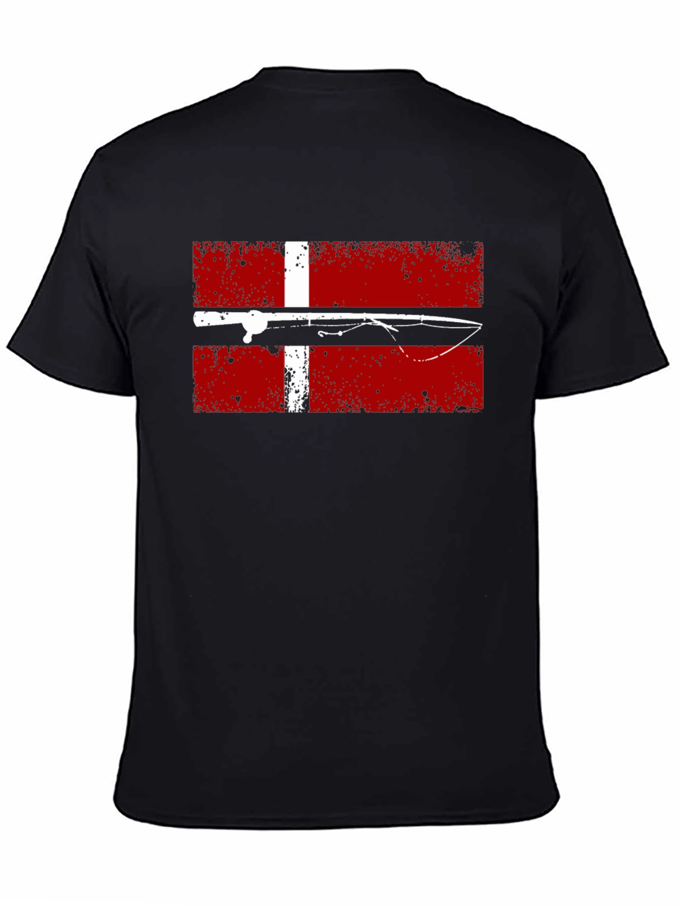 Denmark Fishing Flag Graphic T-Shirt