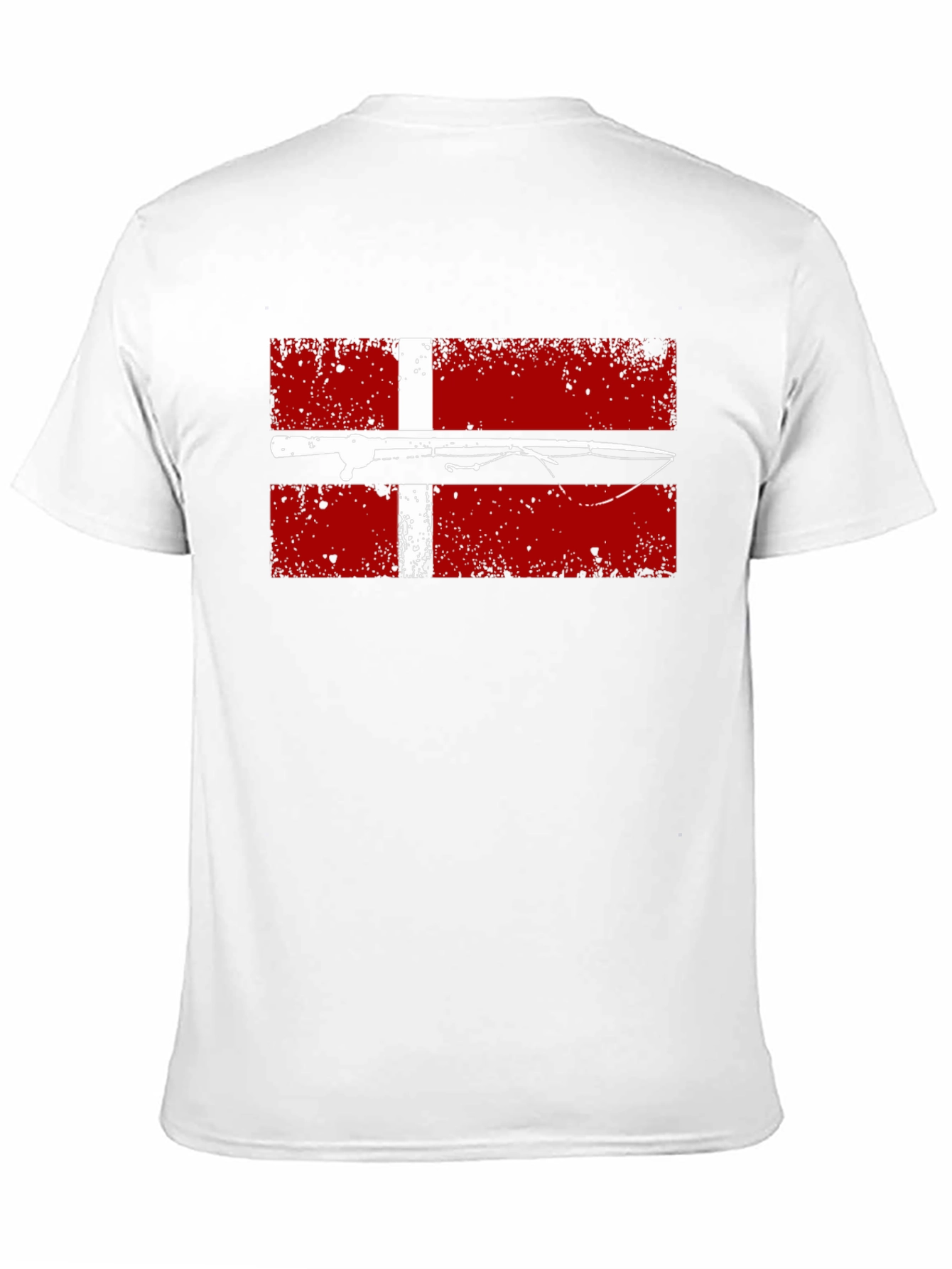 Denmark Fishing Flag Graphic T-Shirt