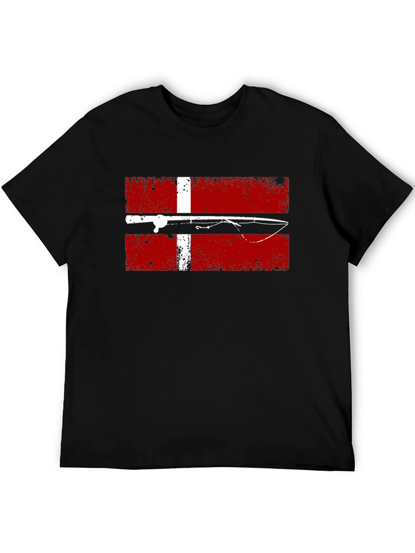 Denmark Fishing Flag Graphic T-Shirt