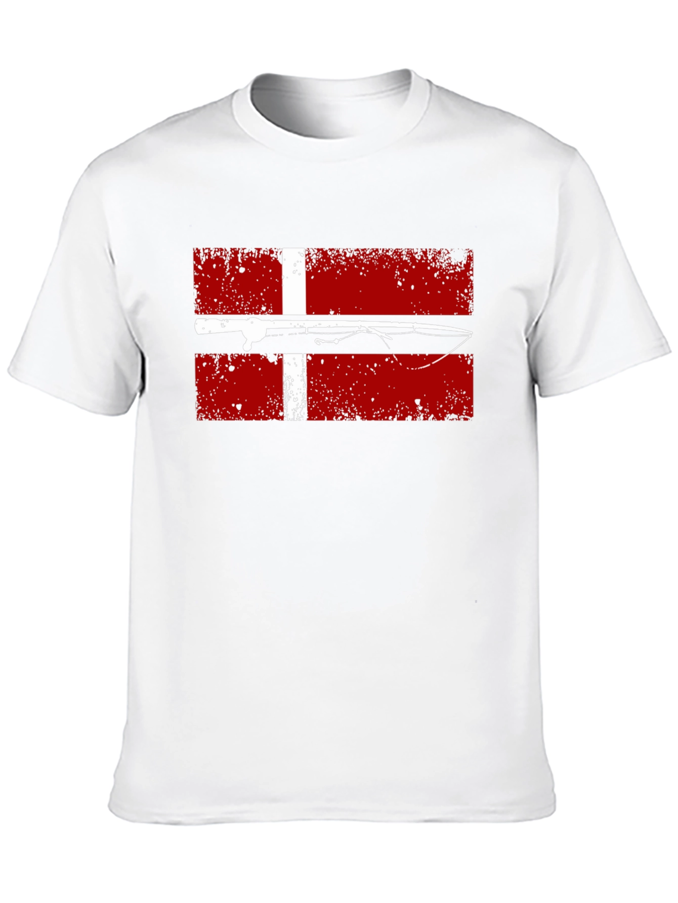 Denmark Fishing Flag Graphic T-Shirt