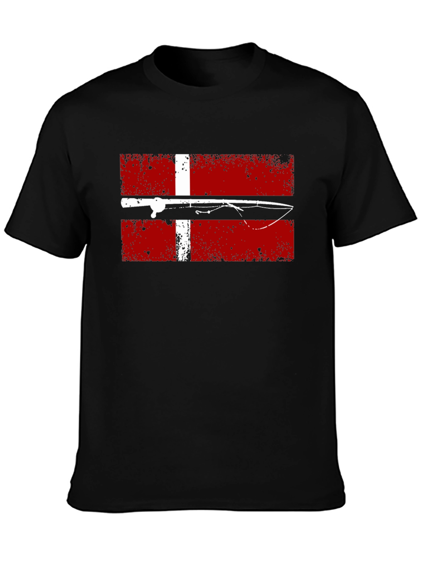 Denmark Fishing Flag Graphic T-Shirt