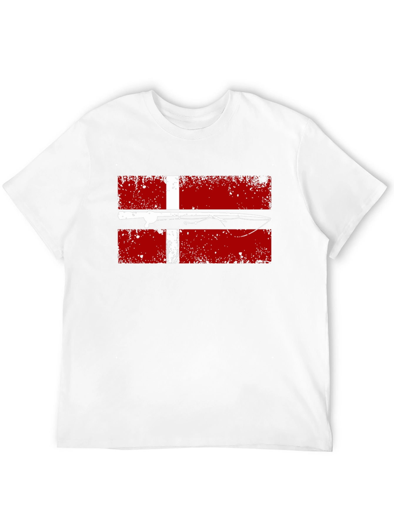 Denmark Fishing Flag Graphic T-Shirt