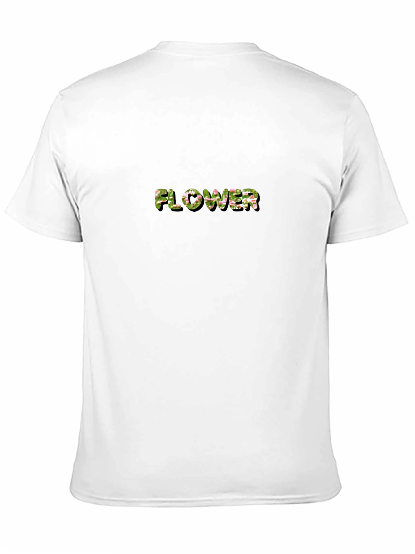 Floral Lettered Black T-Shirt
