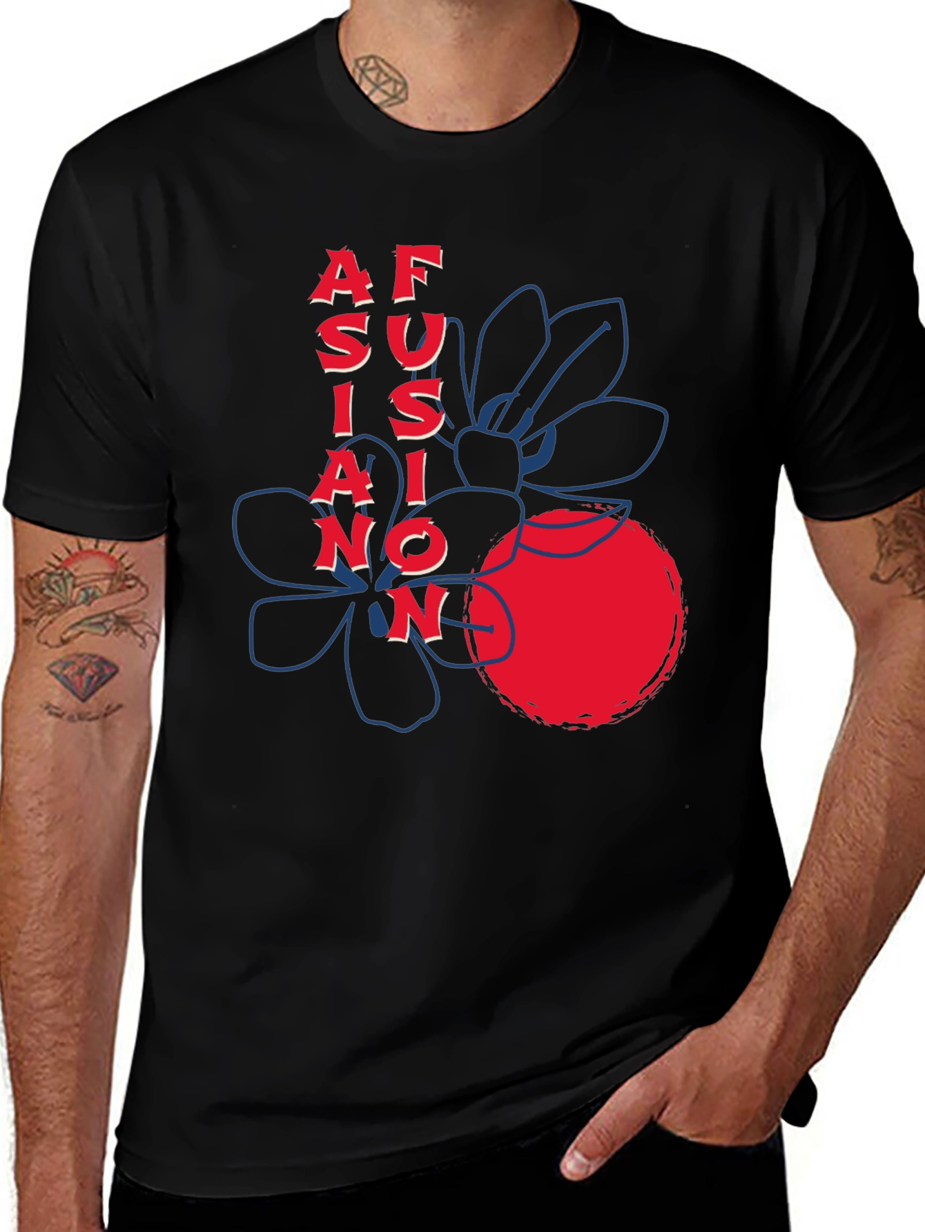 Asian Fusion Graphic Tee - Stylish & Unique