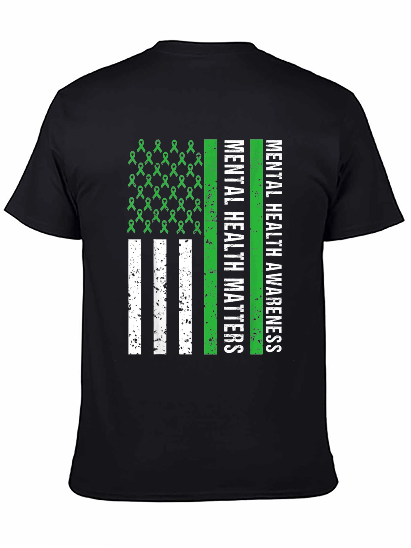 Mental Health Awareness Ribbon Flag Tee