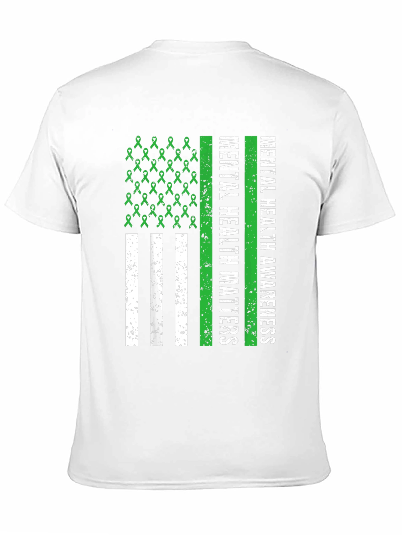 Mental Health Awareness Ribbon Flag Tee