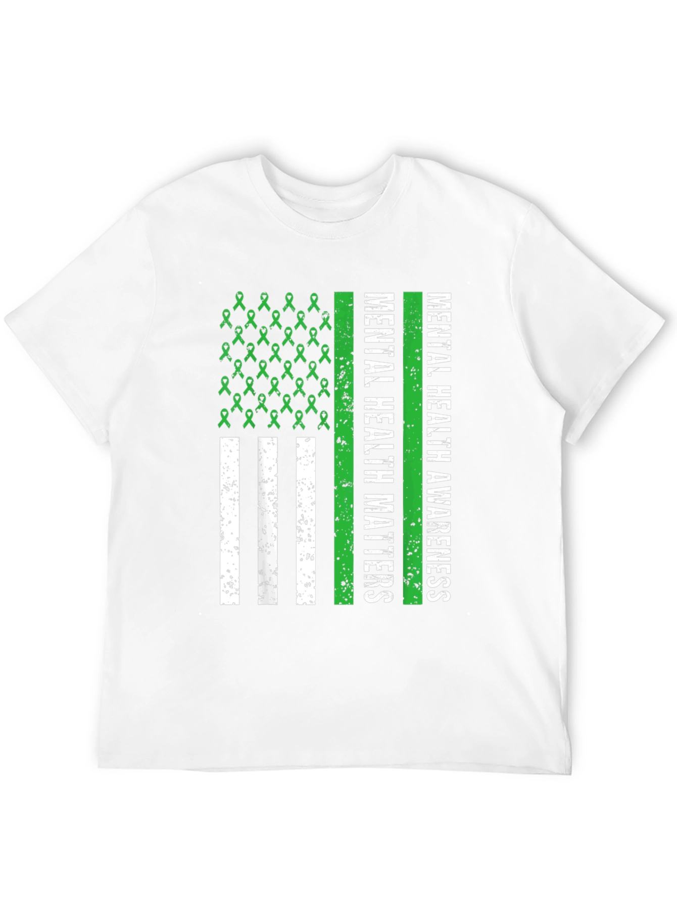 Mental Health Awareness Ribbon Flag Tee