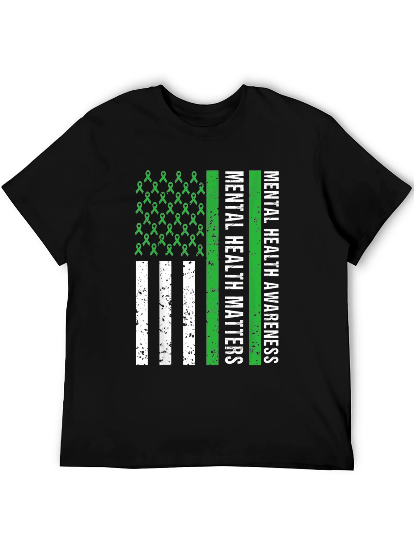 Mental Health Awareness Ribbon Flag Tee