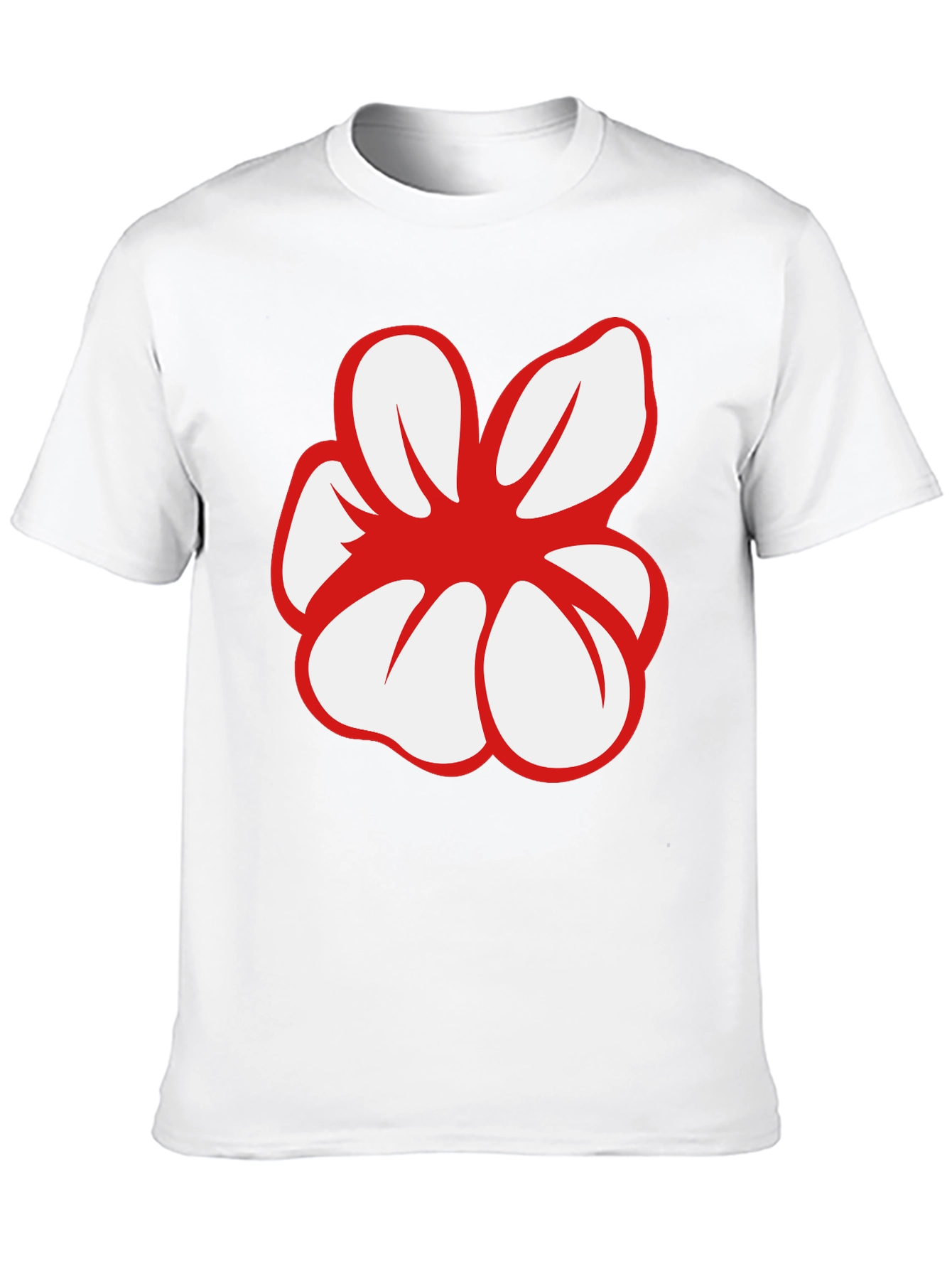 Bold Flower Graphic Black T-Shirt