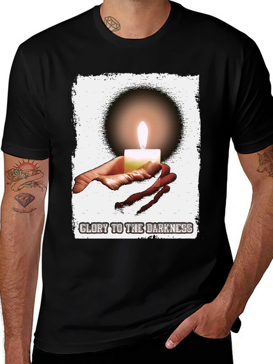 Glory to the Darkness Candle Graphic T-Shirt