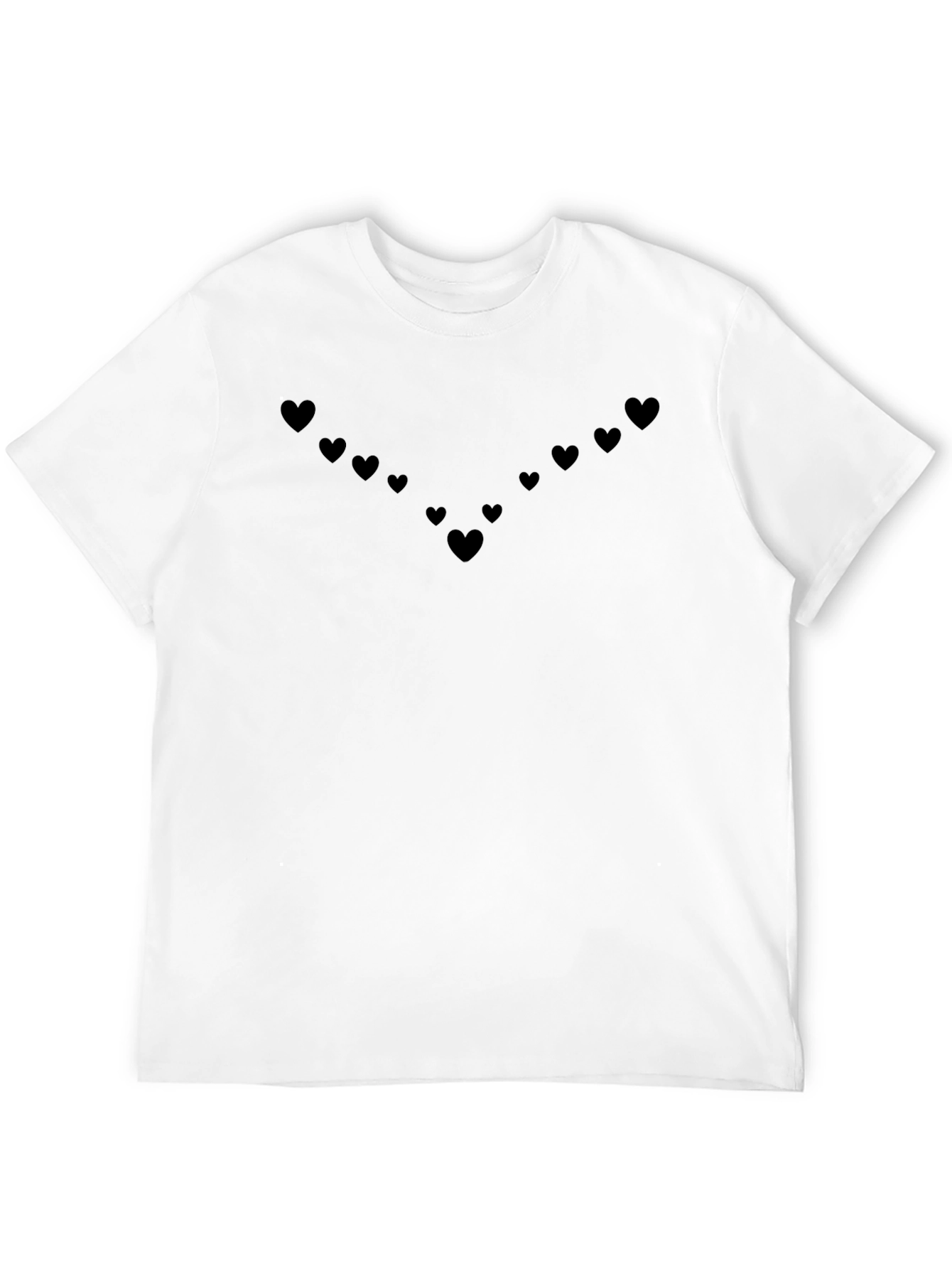Heart Pattern V-Neck Tee