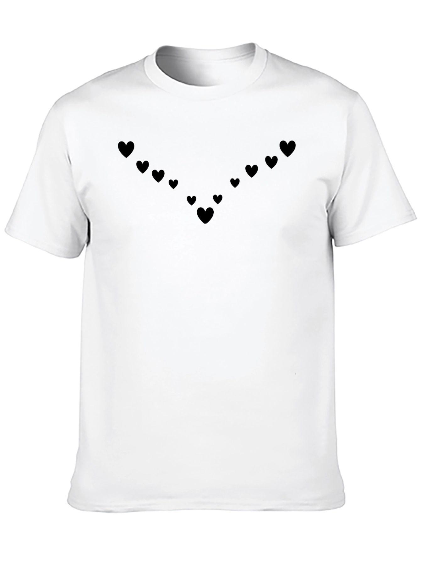 Heart Pattern V-Neck Tee
