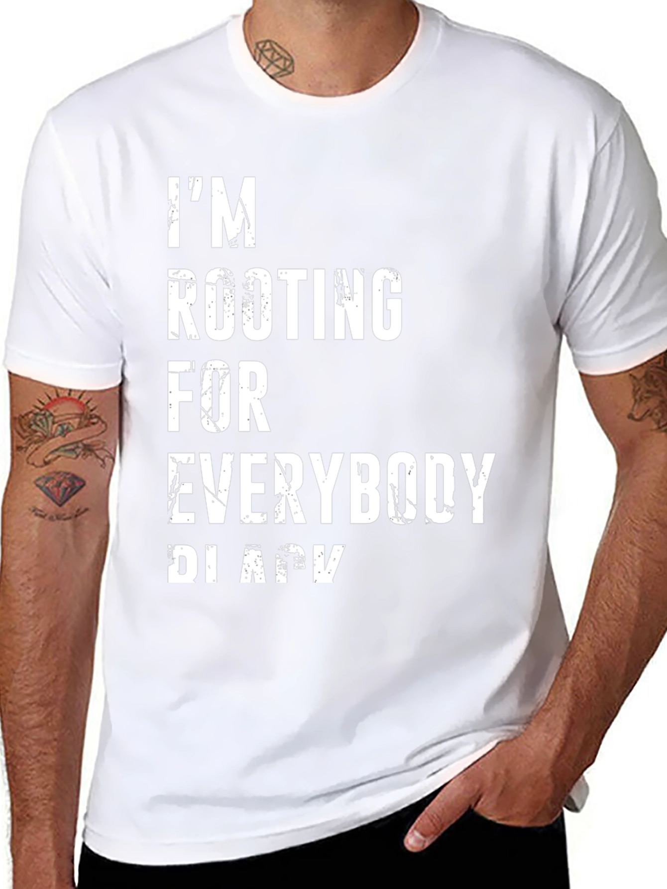 Im Rooting For Everybody Black Graphic Tee