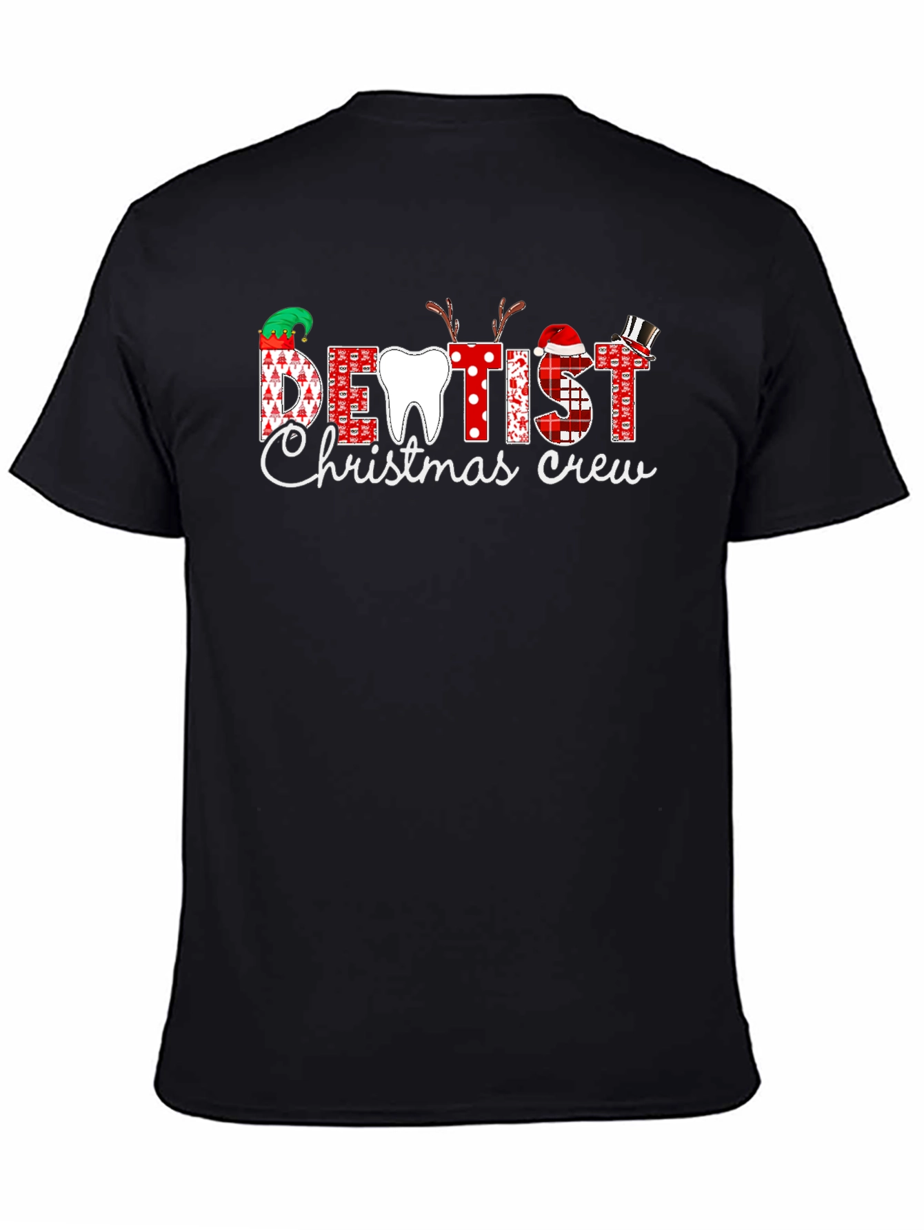 Dentist Christmas Crew T-Shirt - Holiday Dental Apparel