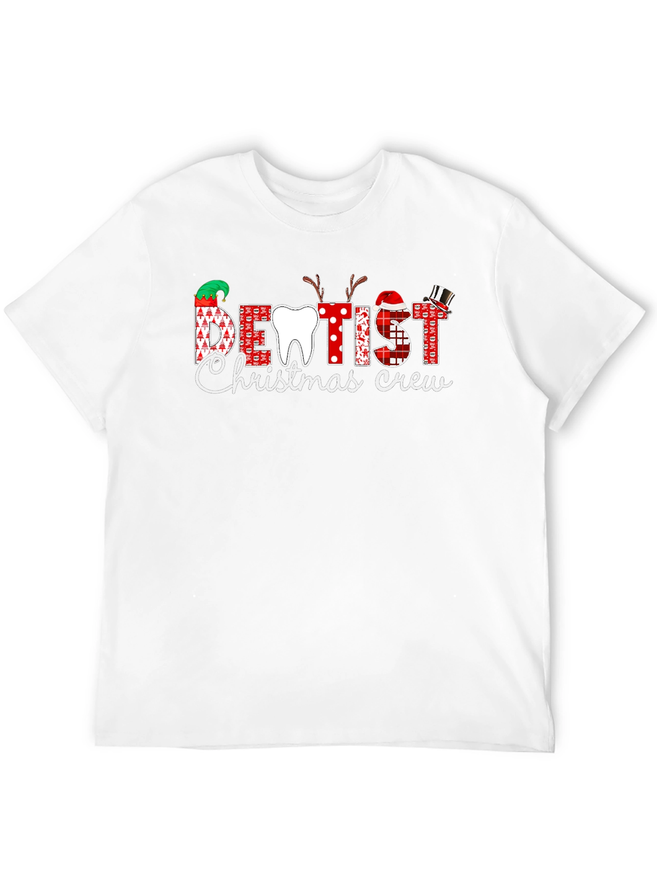 Dentist Christmas Crew T-Shirt - Holiday Dental Apparel