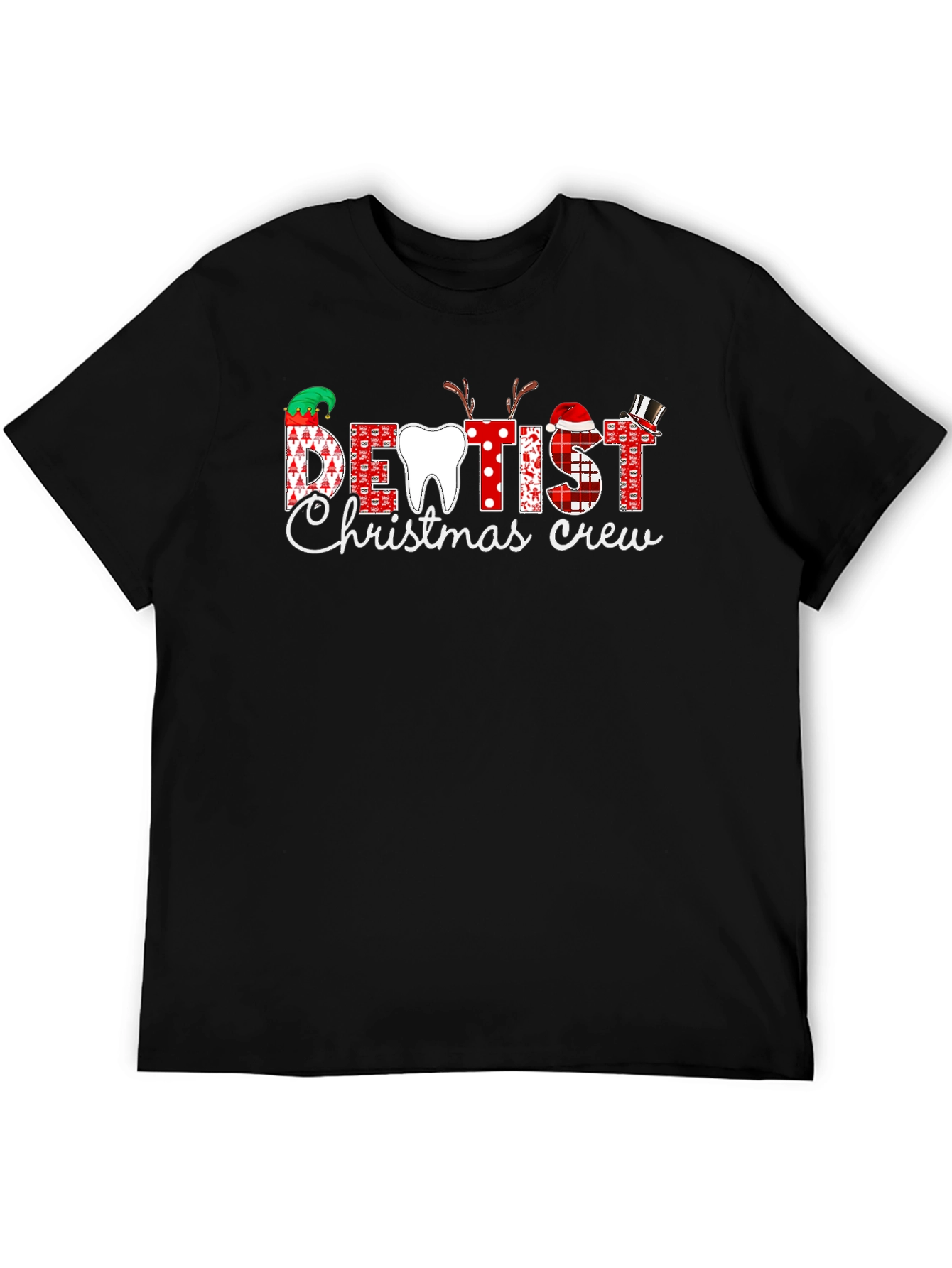Dentist Christmas Crew T-Shirt - Holiday Dental Apparel