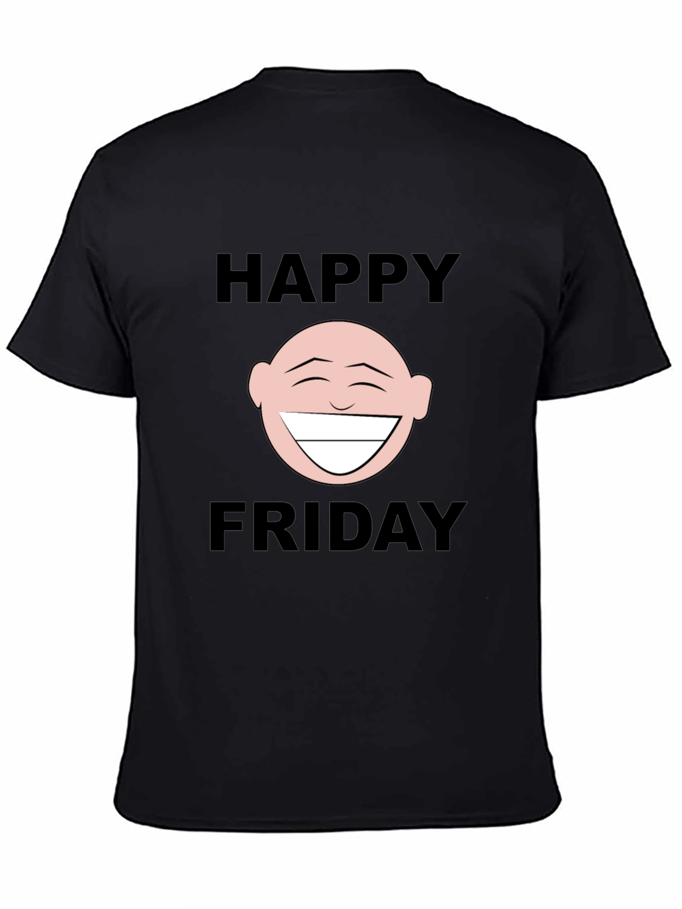 Happy Friday Graphic T-Shirt - Black Cotton Tee