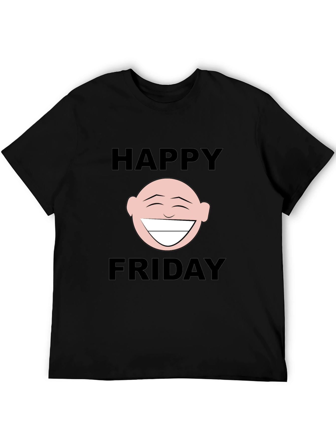 Happy Friday Graphic T-Shirt - Black Cotton Tee
