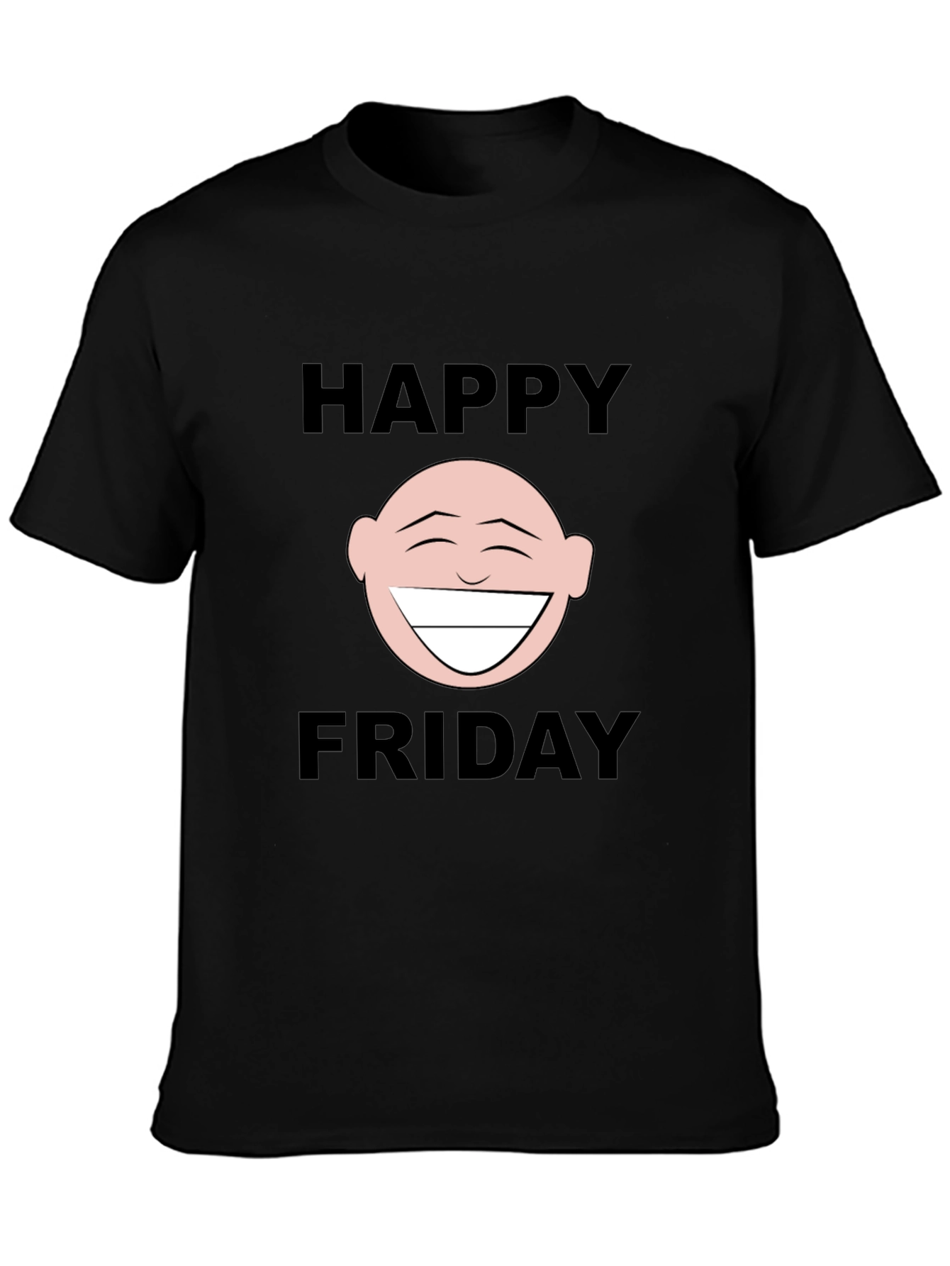 Happy Friday Graphic T-Shirt - Black Cotton Tee