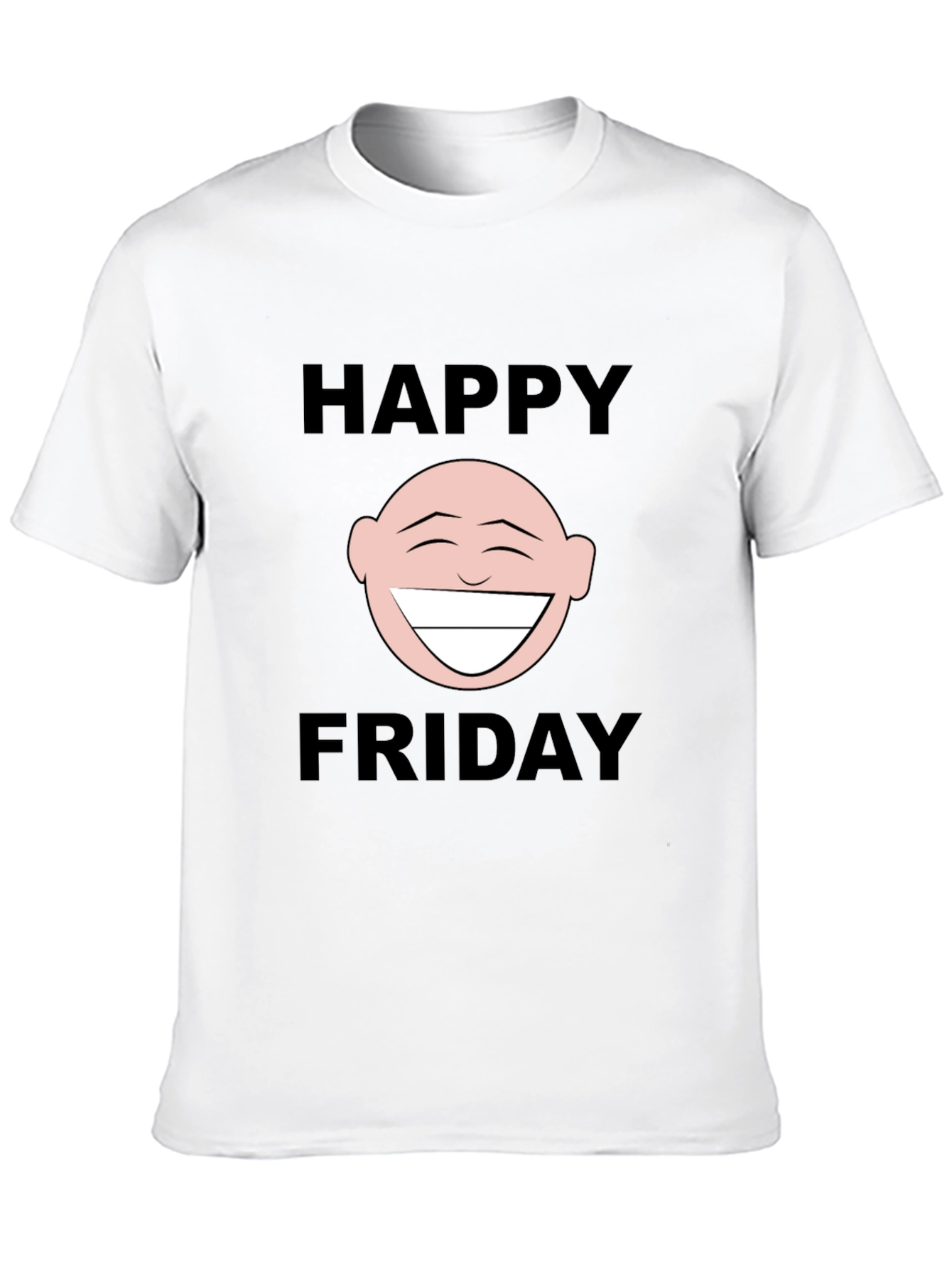 Happy Friday Graphic T-Shirt - Black Cotton Tee
