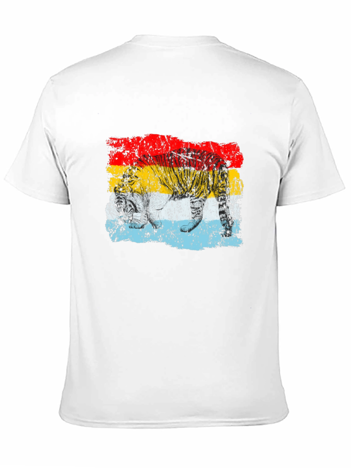 Retro Tiger Graphic Black T-Shirt