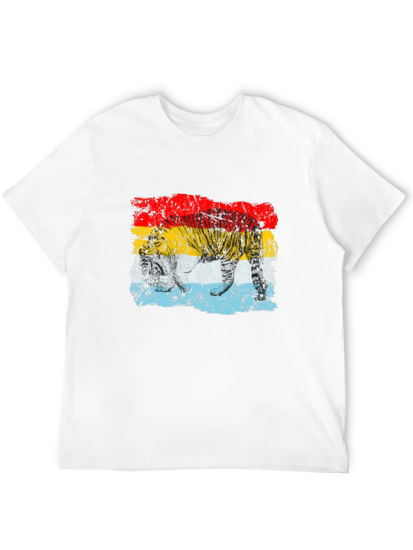 Retro Tiger Graphic Black T-Shirt