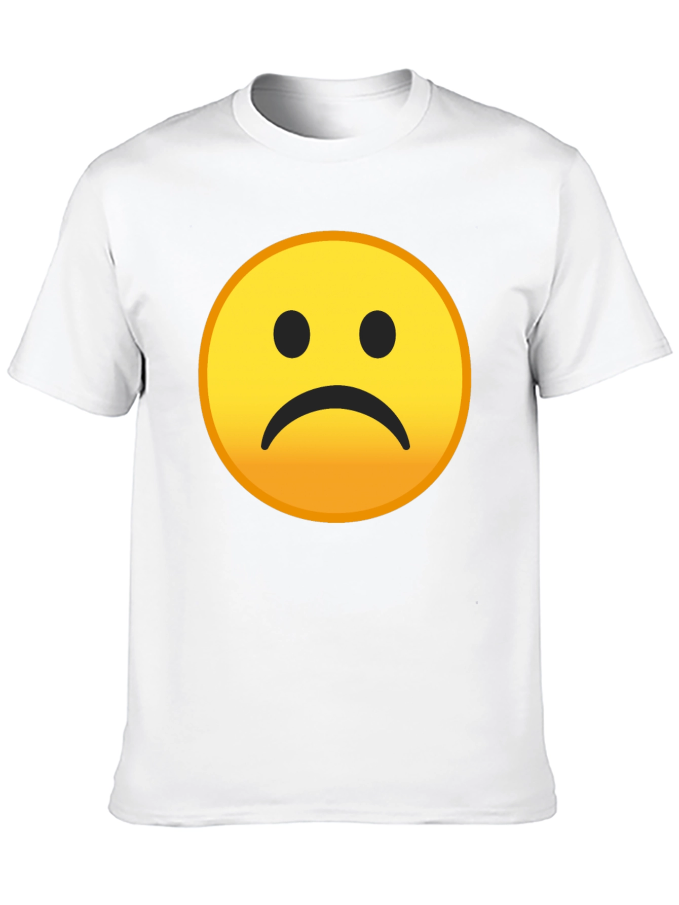 Sad Emoji Graphic Black T-Shirt