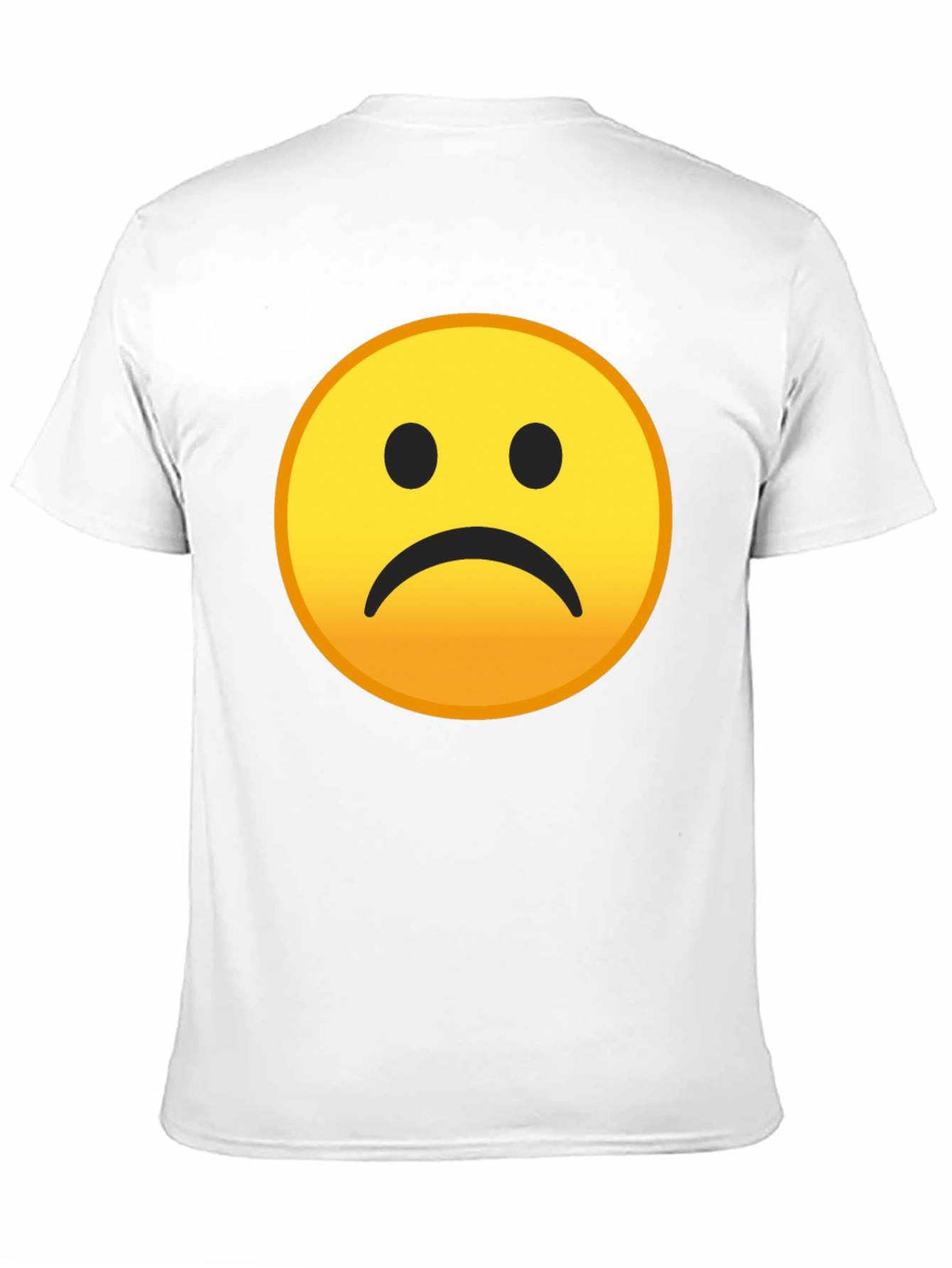 Sad Emoji Graphic Black T-Shirt