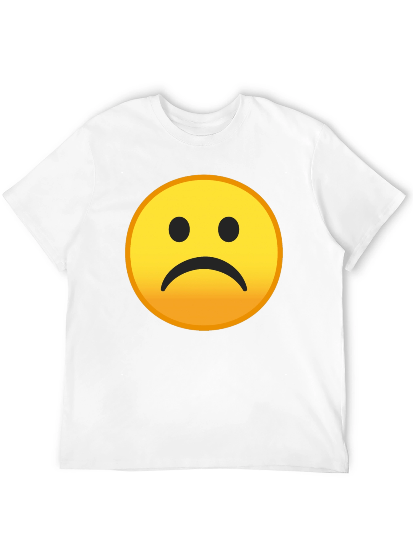 Sad Emoji Graphic Black T-Shirt