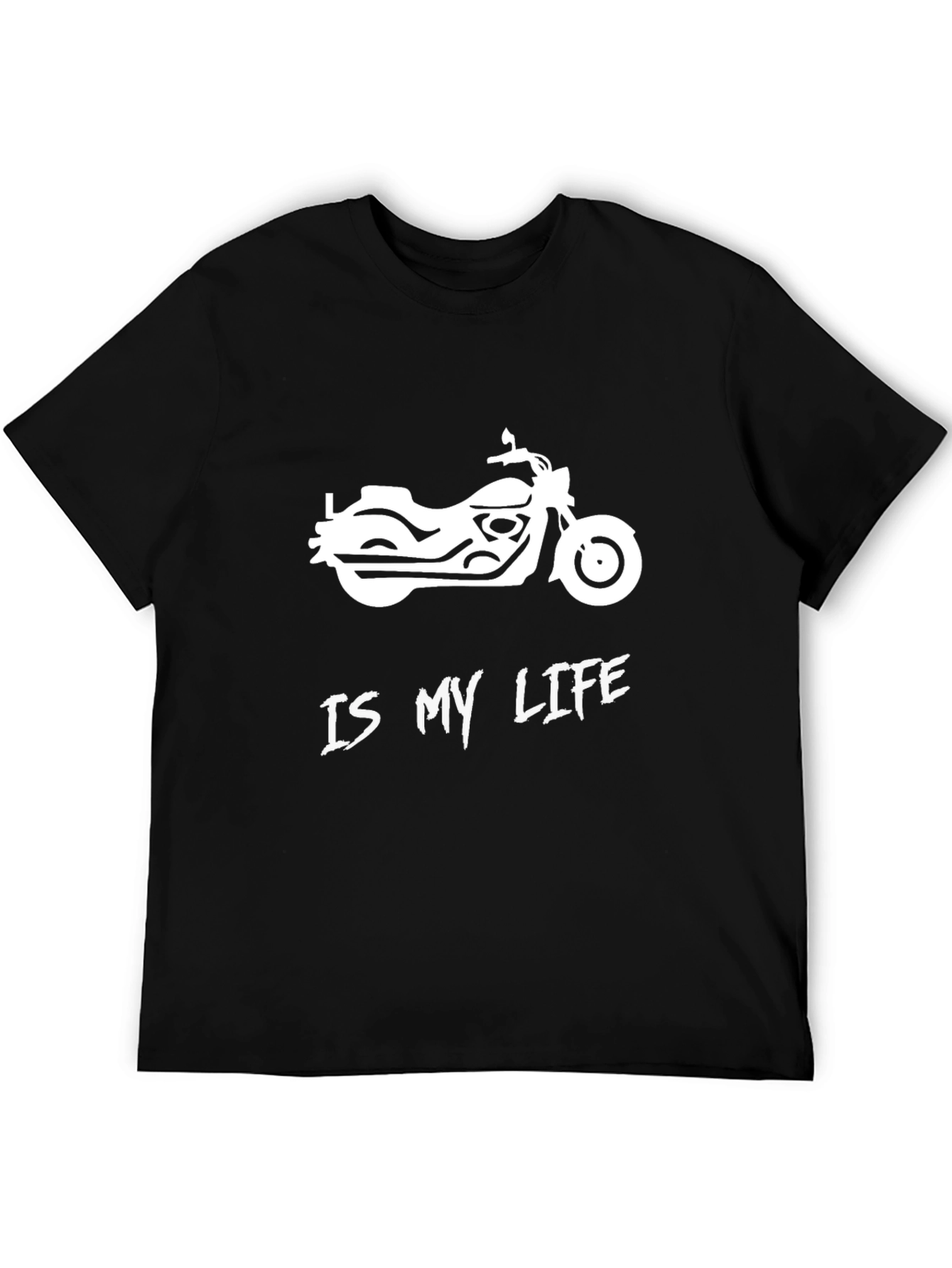 Motorcycle is My Life Graphic Tee - Black