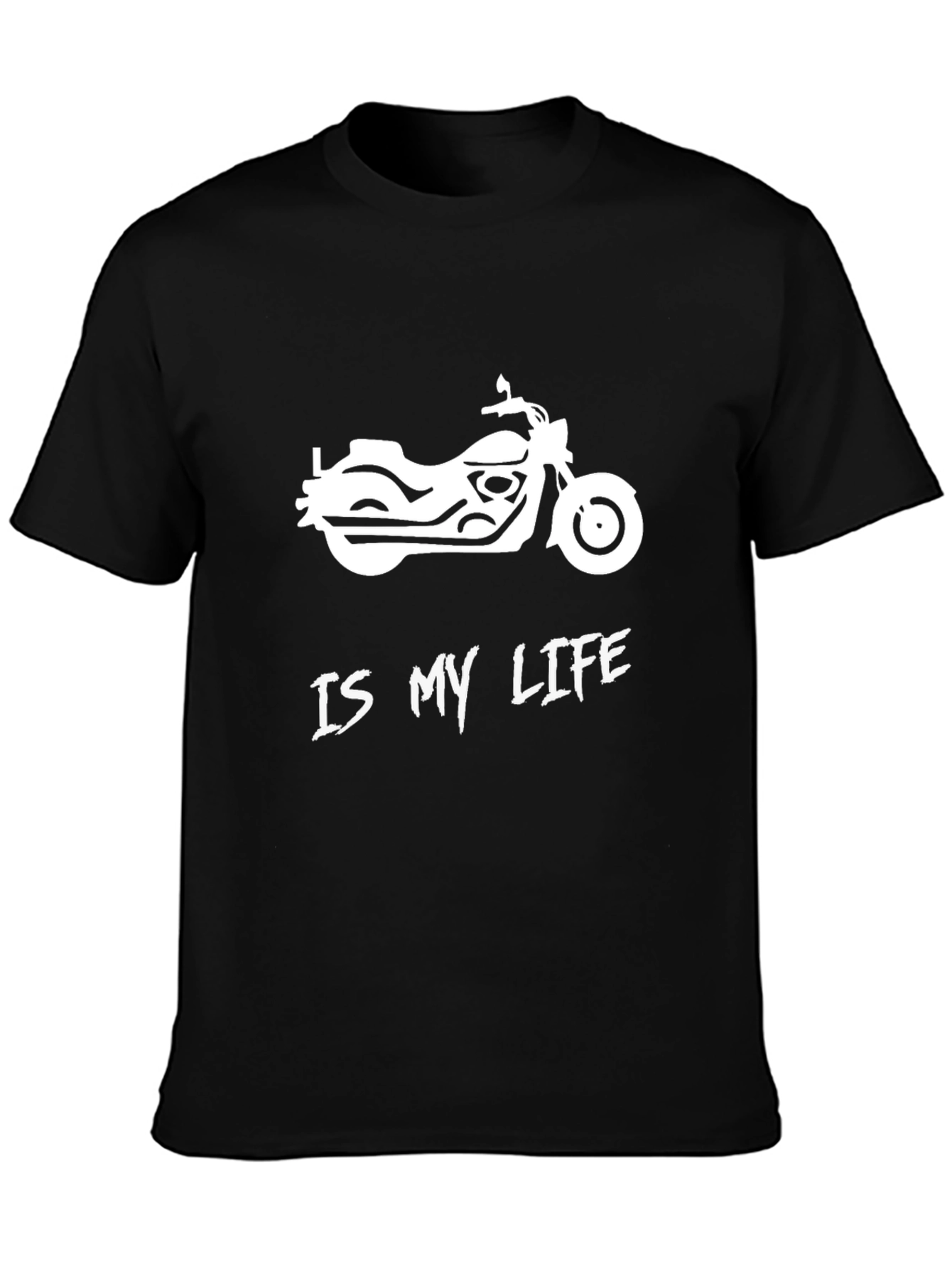 Motorcycle is My Life Graphic Tee - Black