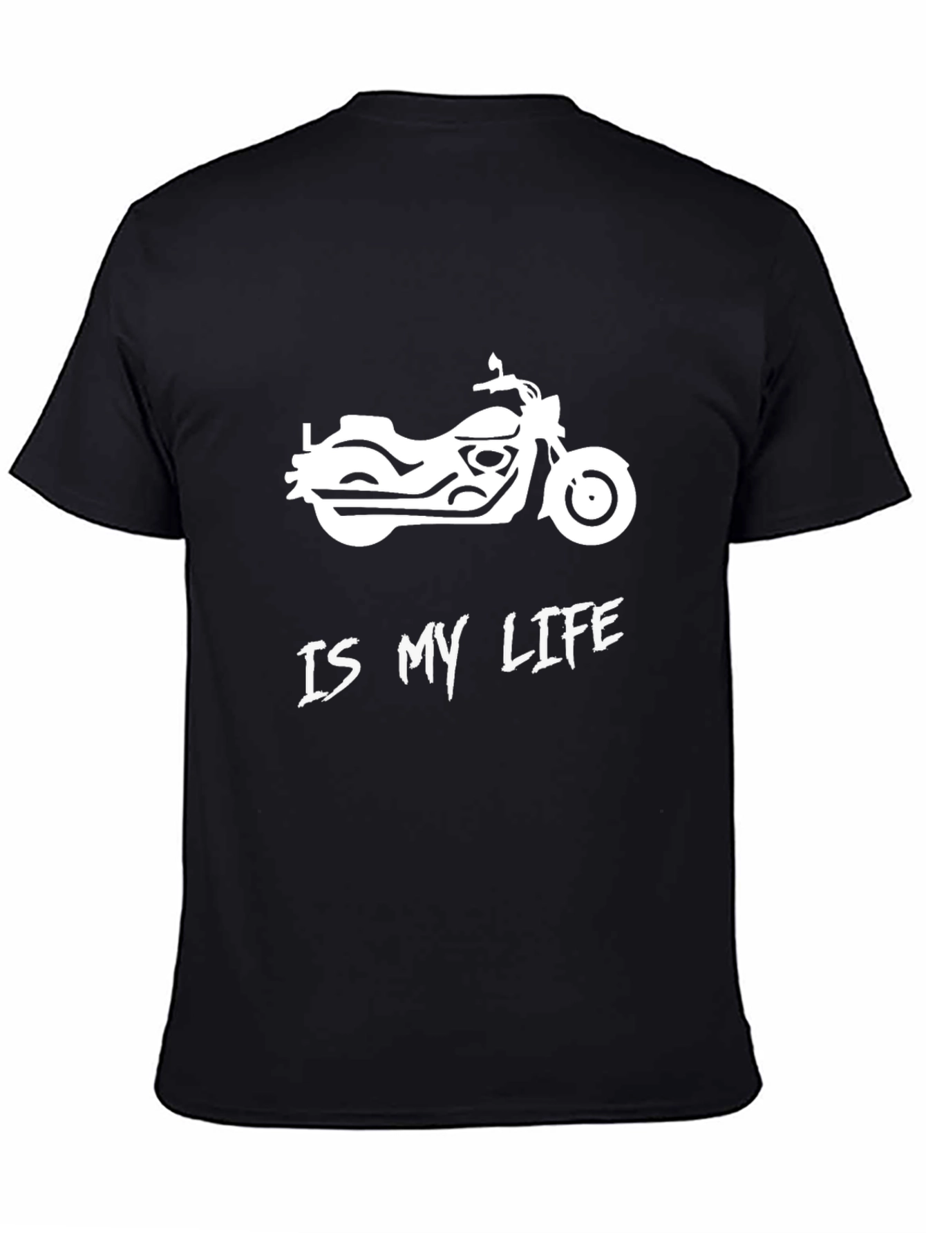 Motorcycle is My Life Graphic Tee - Black