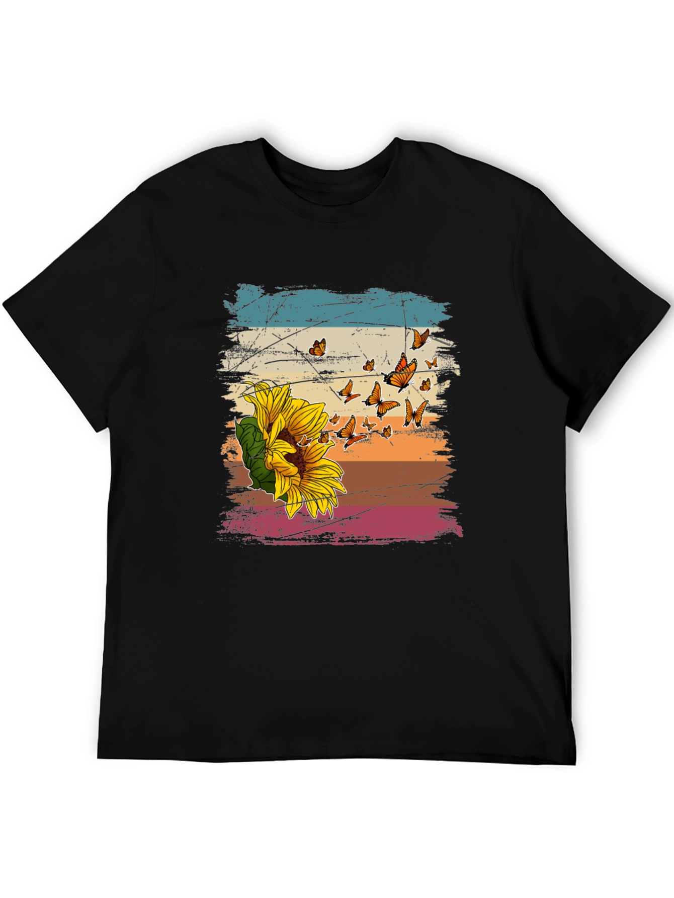 Sunflower Butterfly Graphic Tee